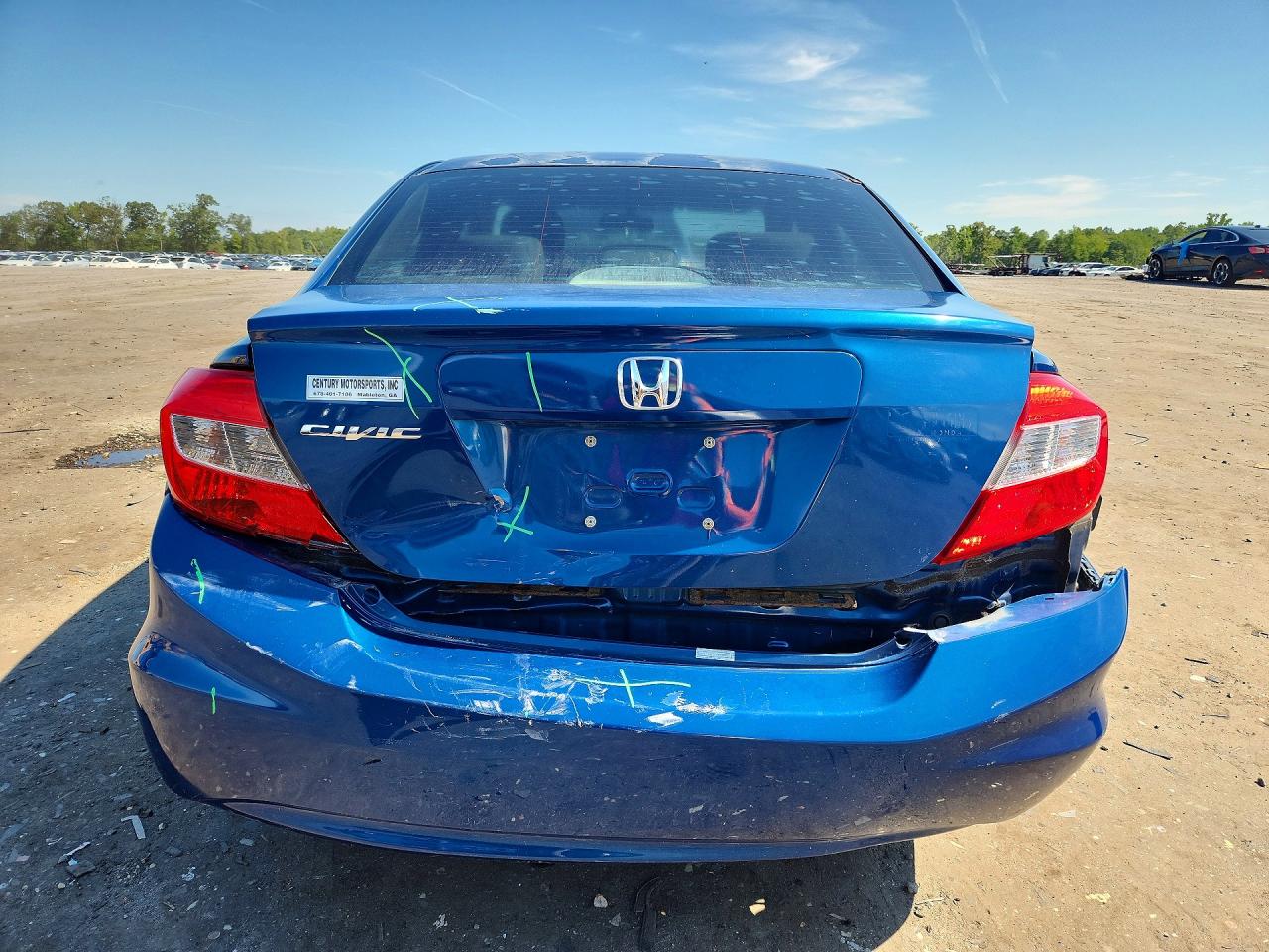 2012 Honda Civic Lx Blue vin: 2HGFB2F59CH540533