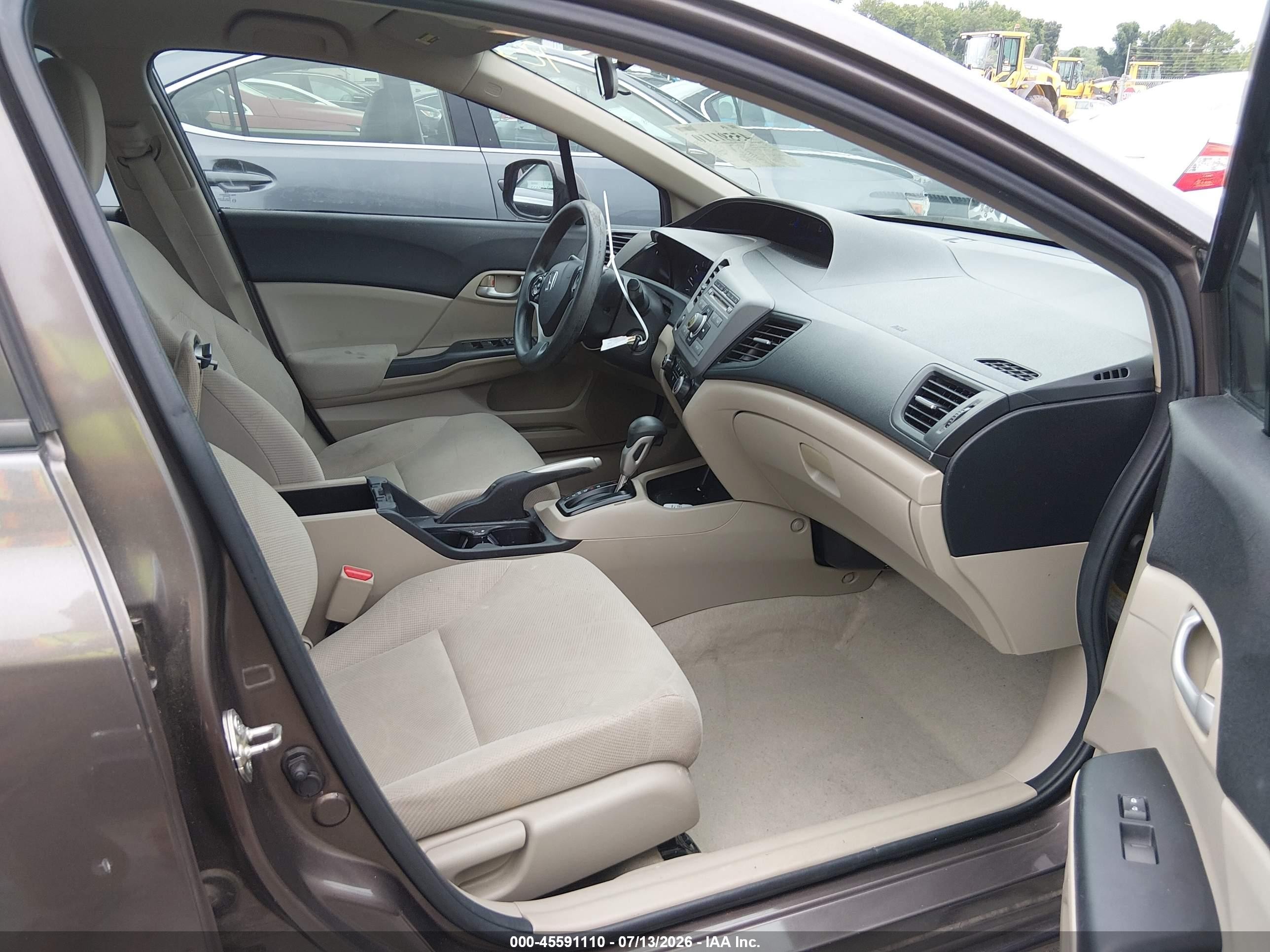2012 Honda Civic Lx Gray vin: 2HGFB2F59CH549166