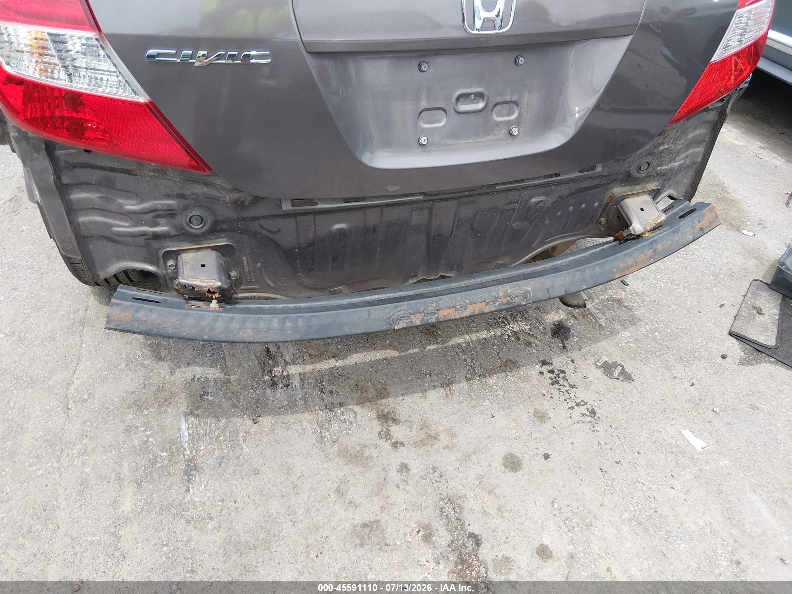 2012 Honda Civic Lx Gray vin: 2HGFB2F59CH549166