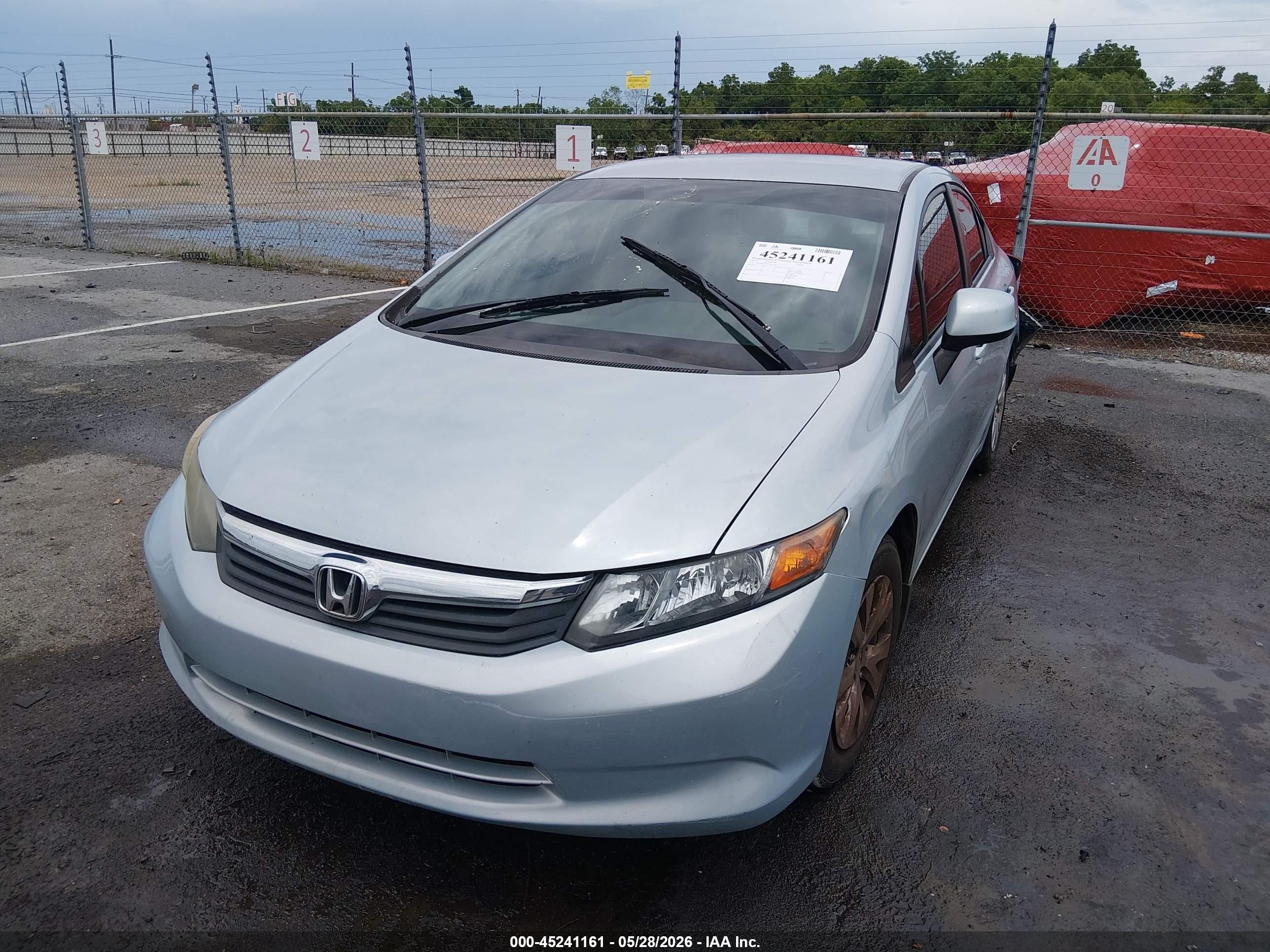 2012 Honda Civic Lx Blue vin: 2HGFB2F59CH551337