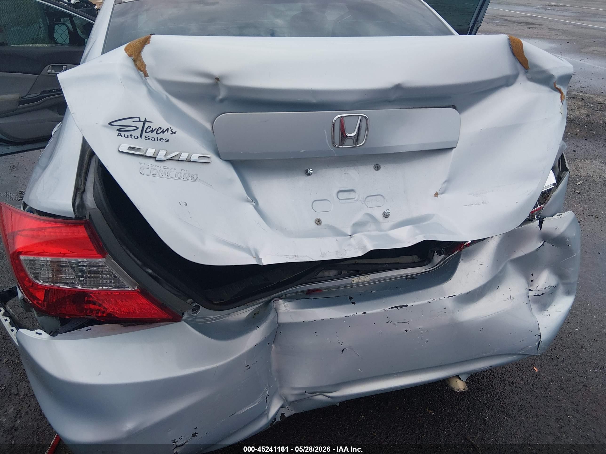 2012 Honda Civic Lx Blue vin: 2HGFB2F59CH551337