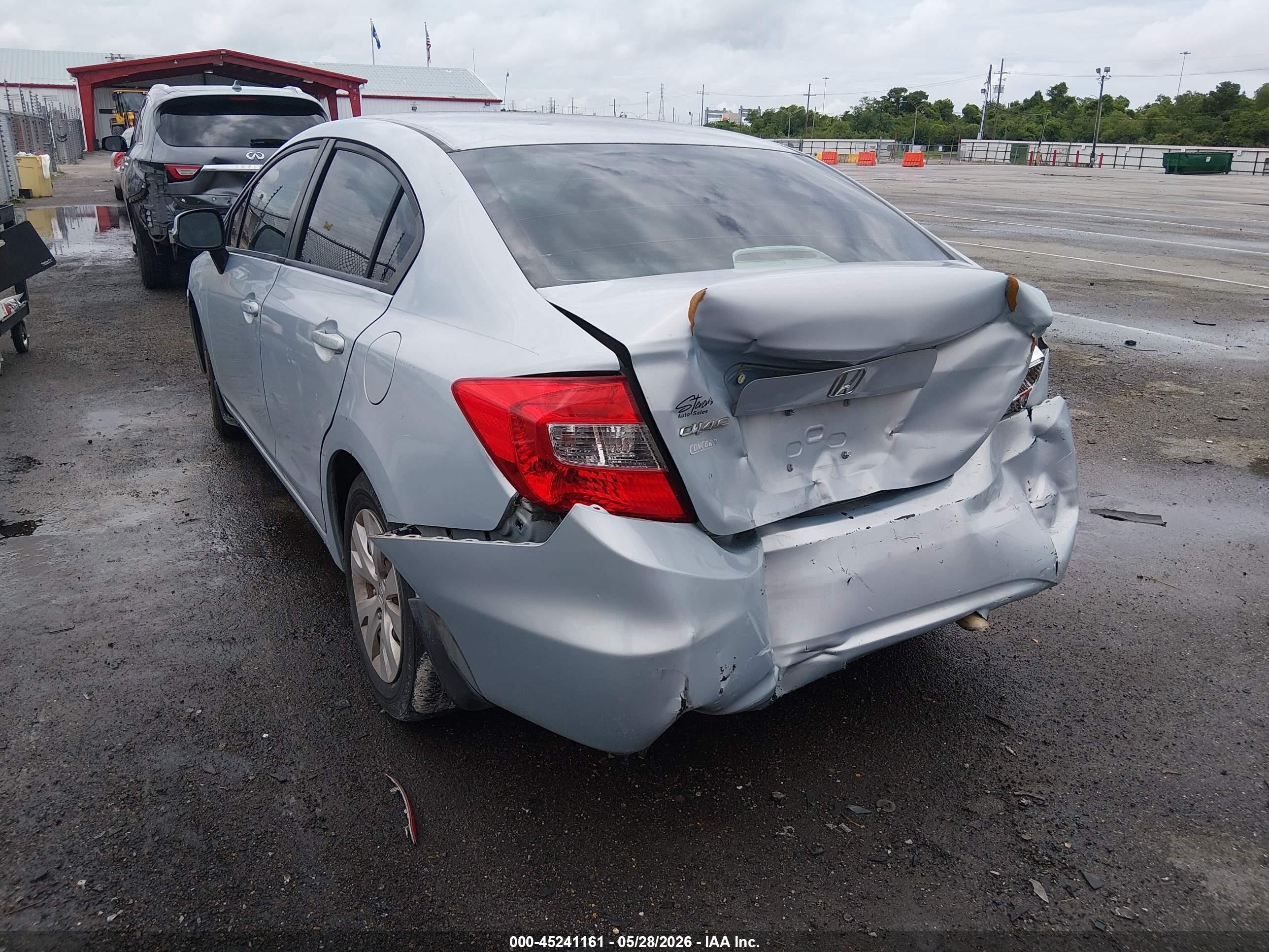 2012 Honda Civic Lx Blue vin: 2HGFB2F59CH551337