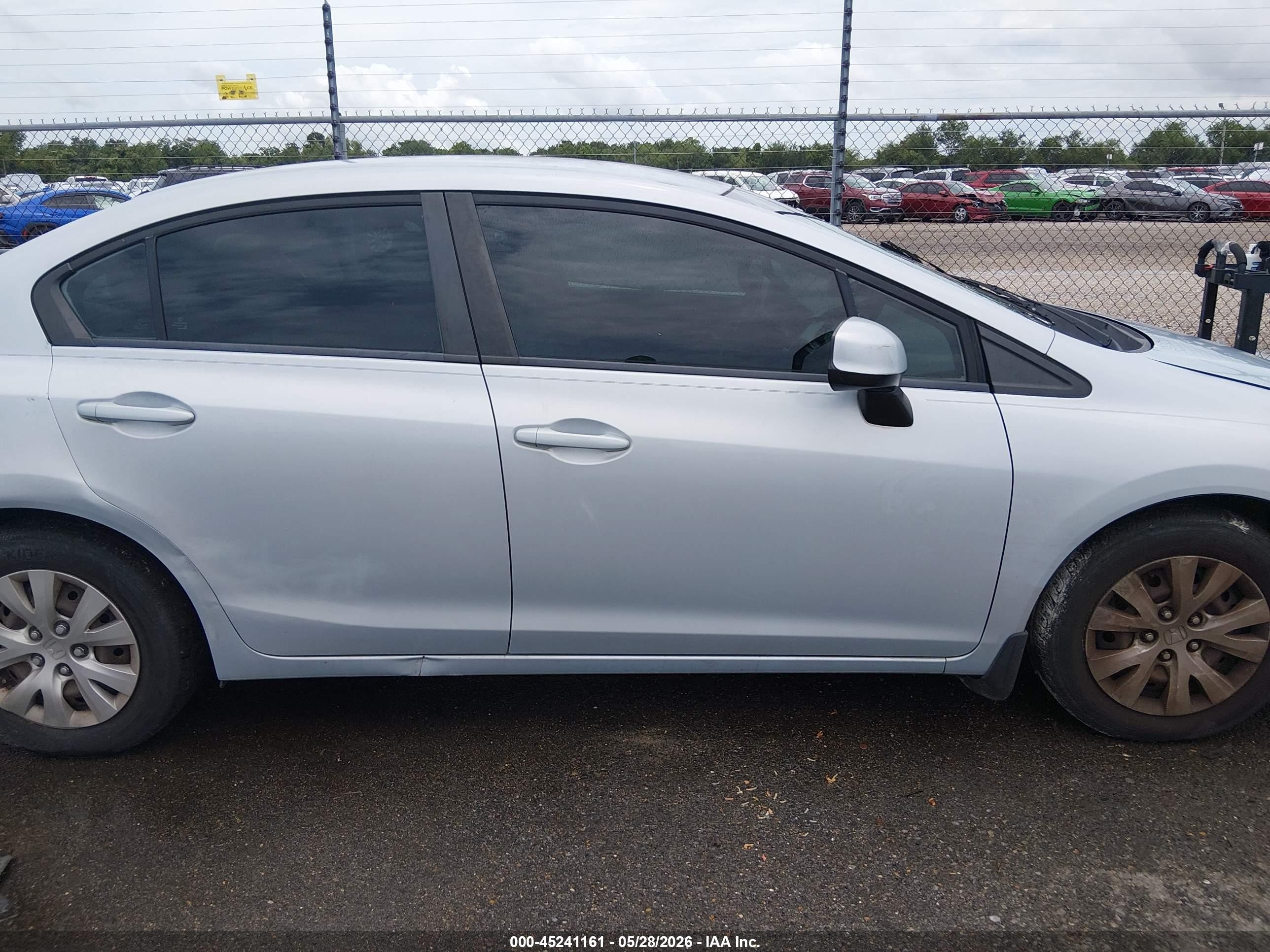 2012 Honda Civic Lx Blue vin: 2HGFB2F59CH551337