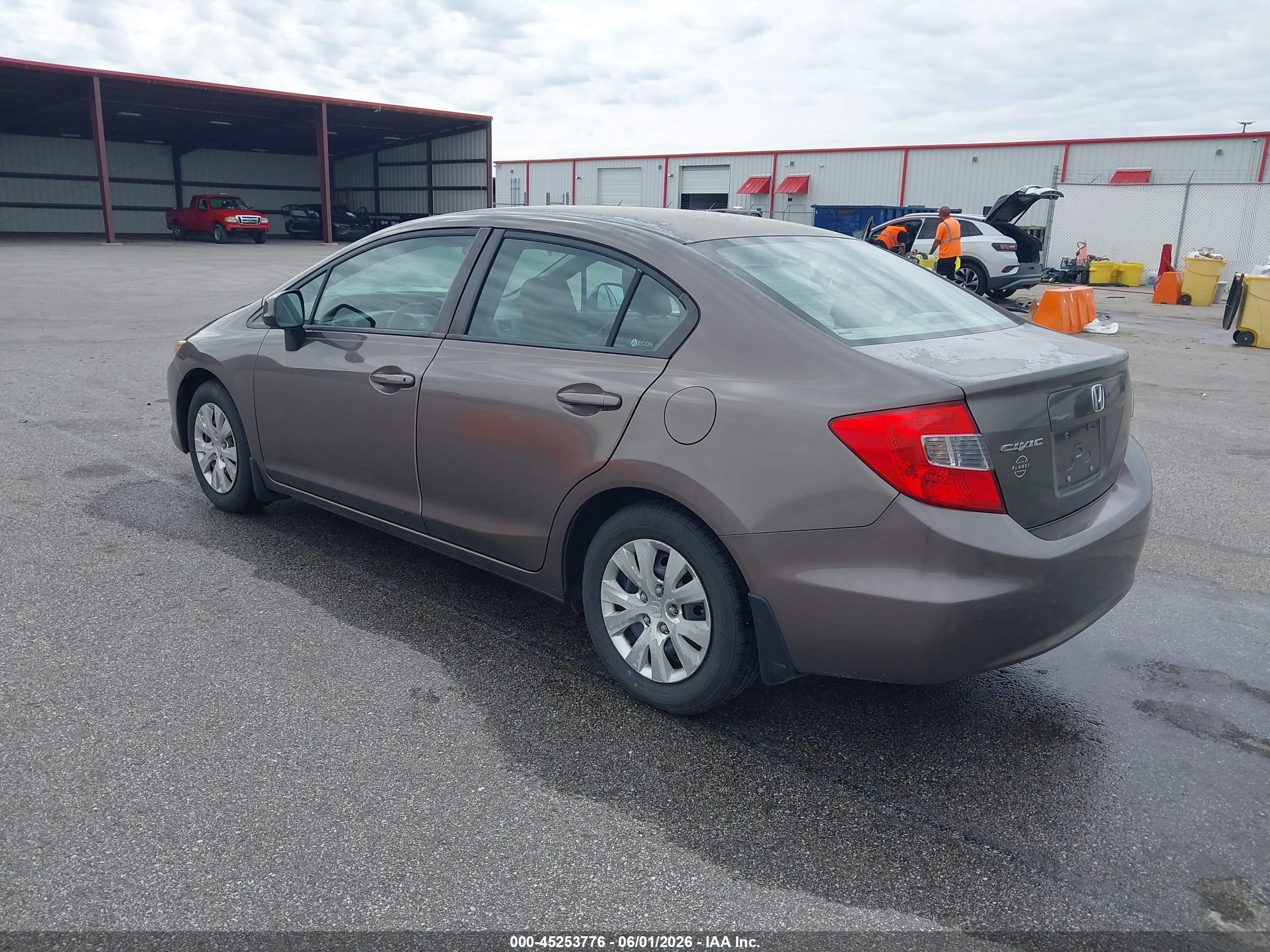 2012 Honda Civic Lx Gray vin: 2HGFB2F59CH559387