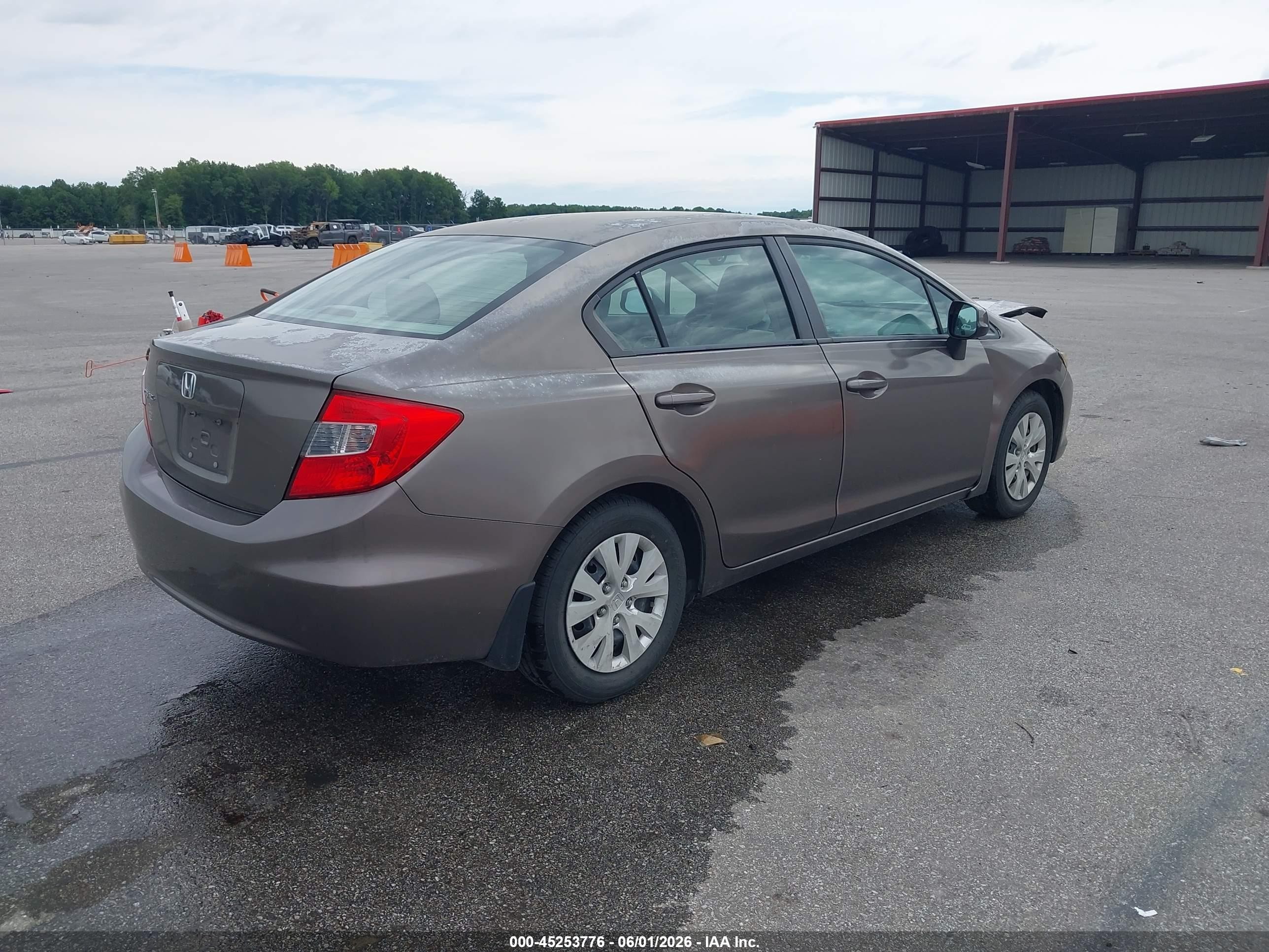 2012 Honda Civic Lx Gray vin: 2HGFB2F59CH559387