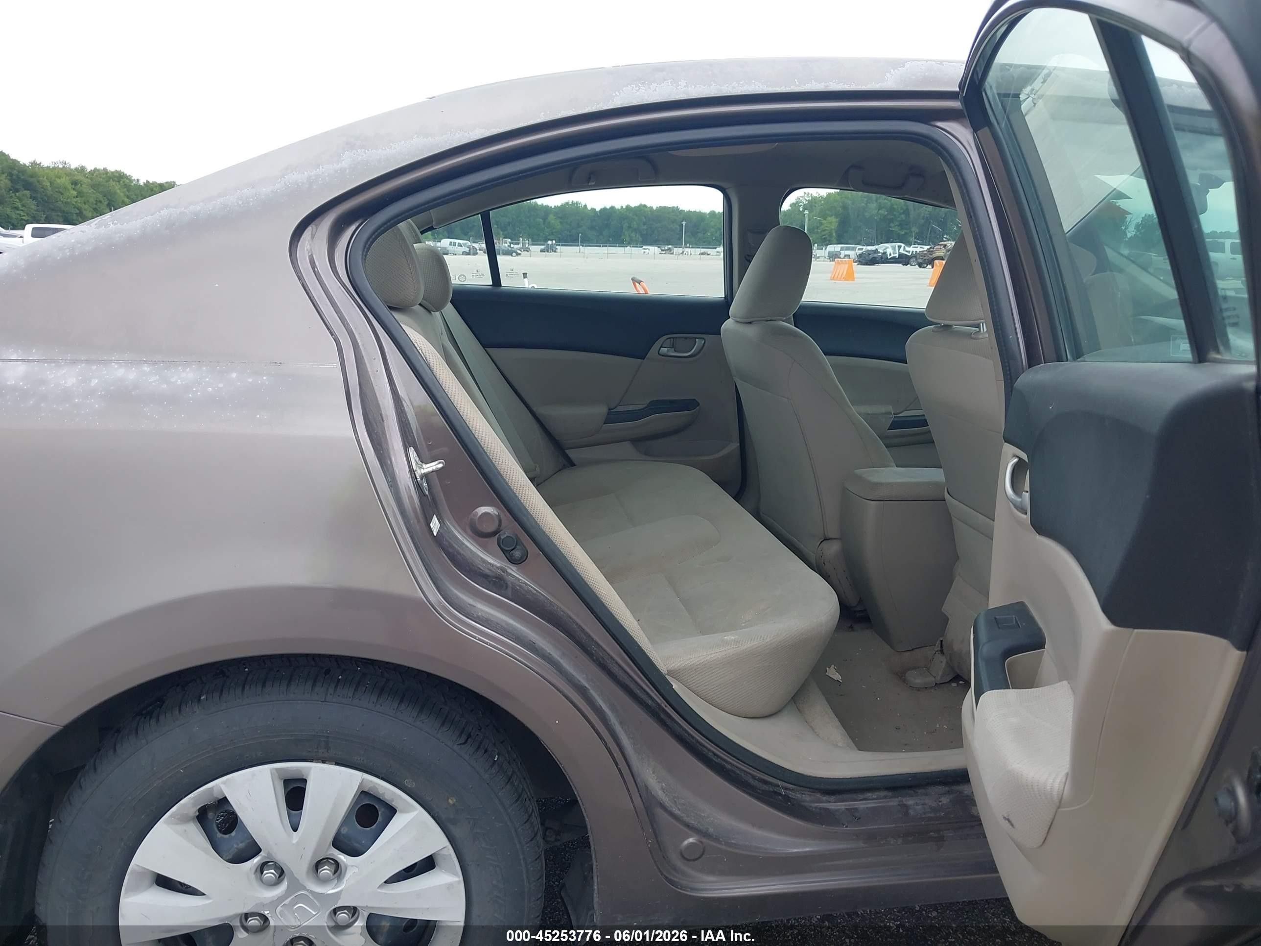 2012 Honda Civic Lx Gray vin: 2HGFB2F59CH559387