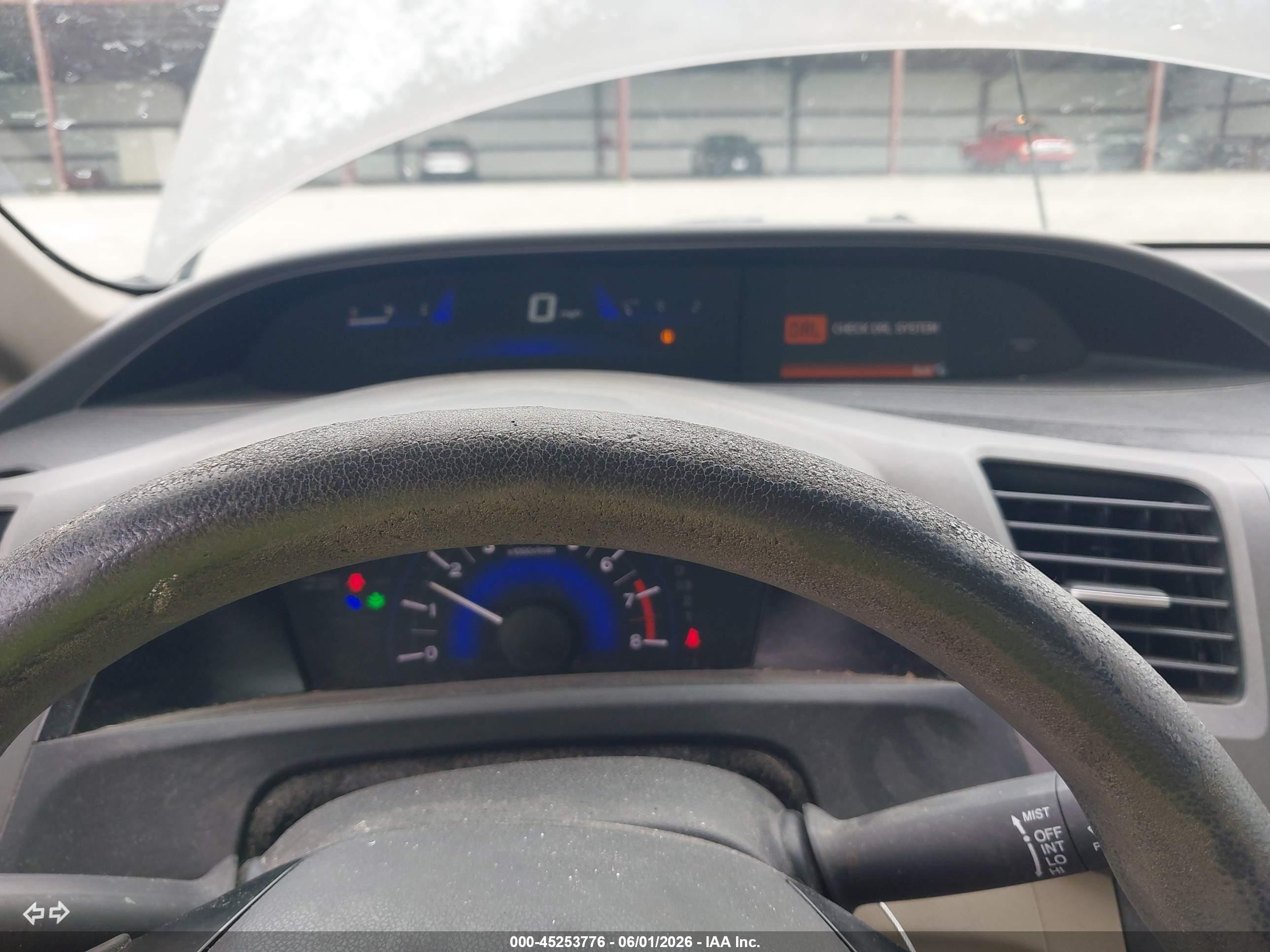 2012 Honda Civic Lx Gray vin: 2HGFB2F59CH559387