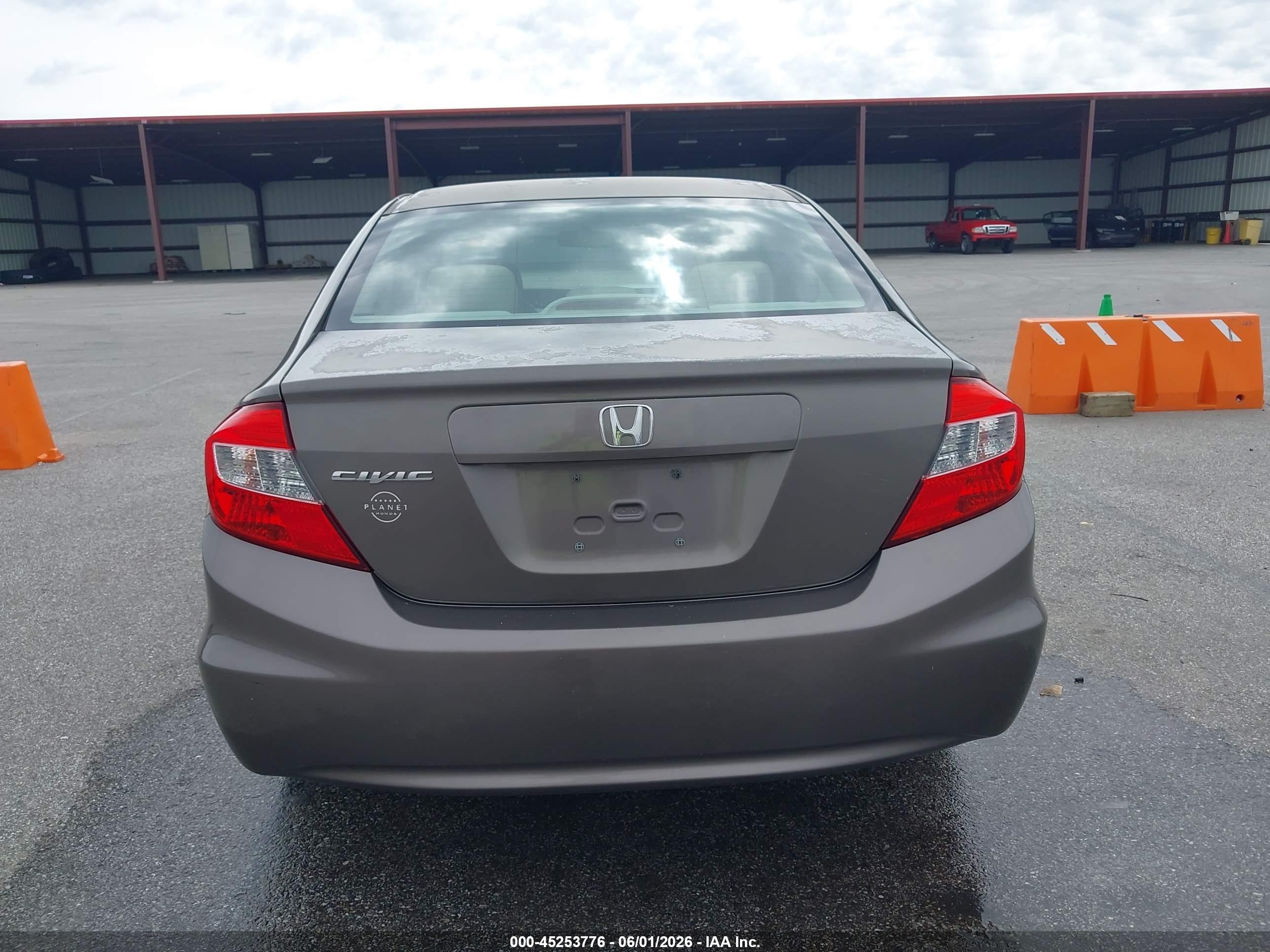2012 Honda Civic Lx Gray vin: 2HGFB2F59CH559387