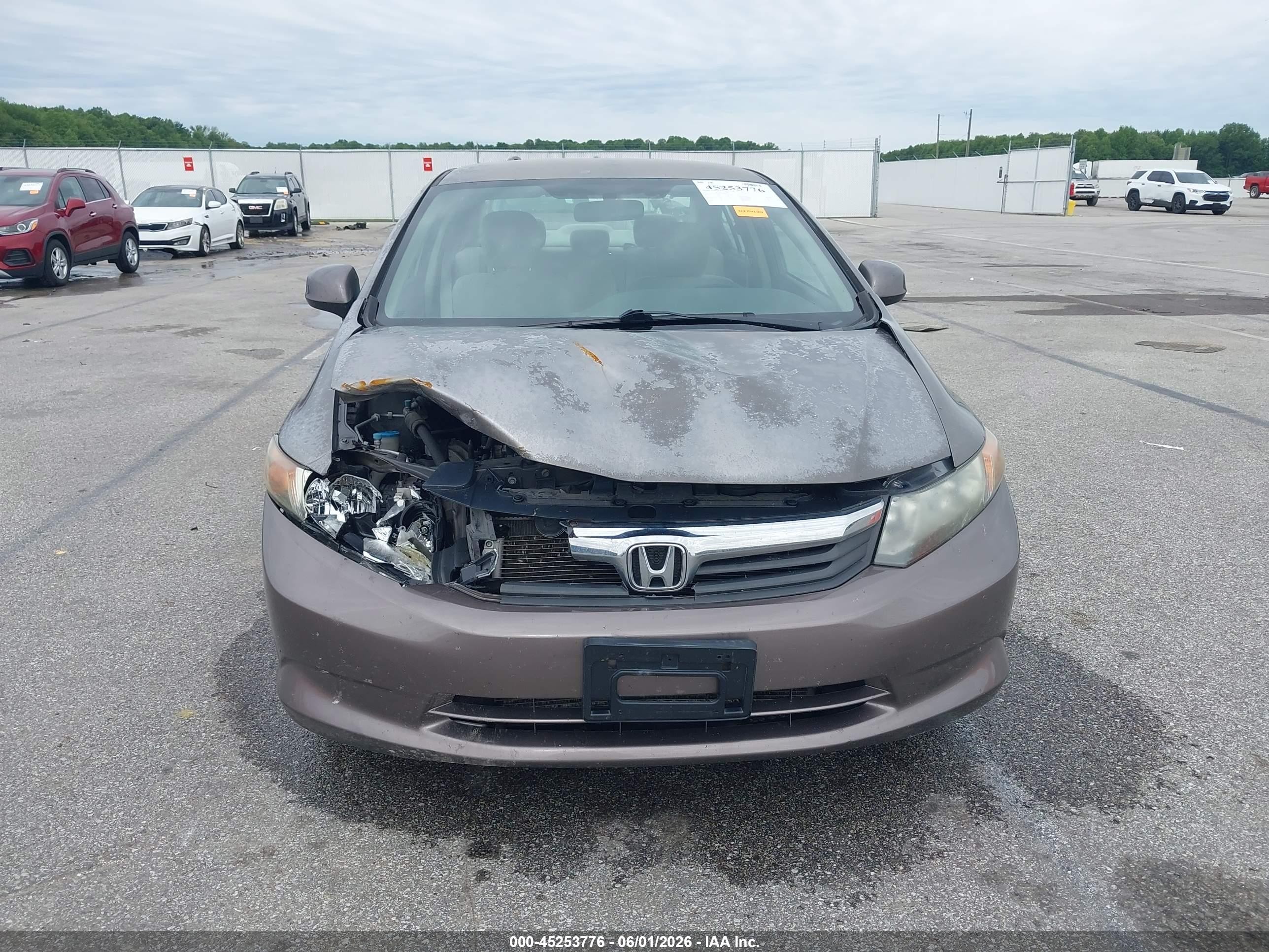 2012 Honda Civic Lx Gray vin: 2HGFB2F59CH559387