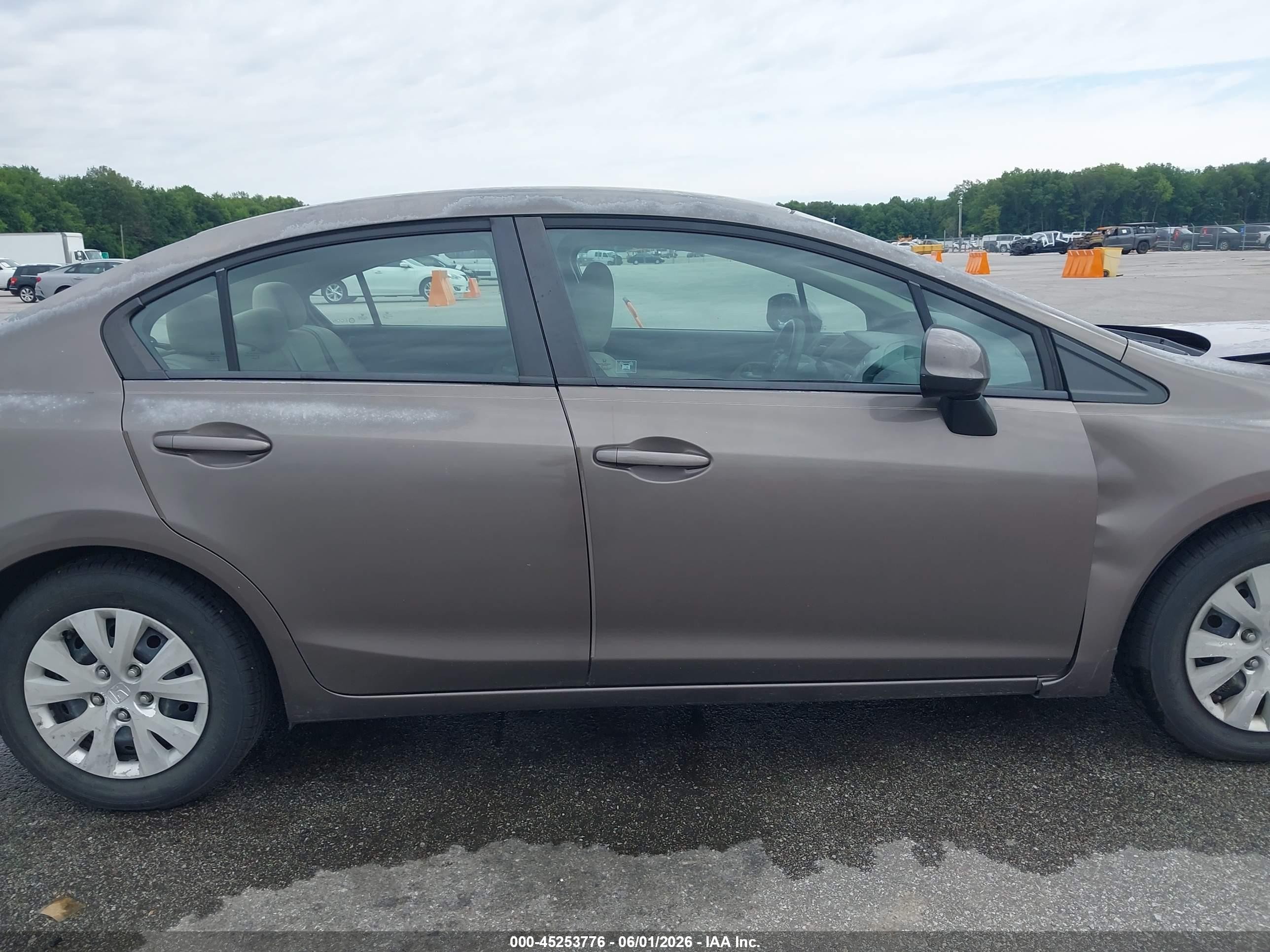 2012 Honda Civic Lx Gray vin: 2HGFB2F59CH559387