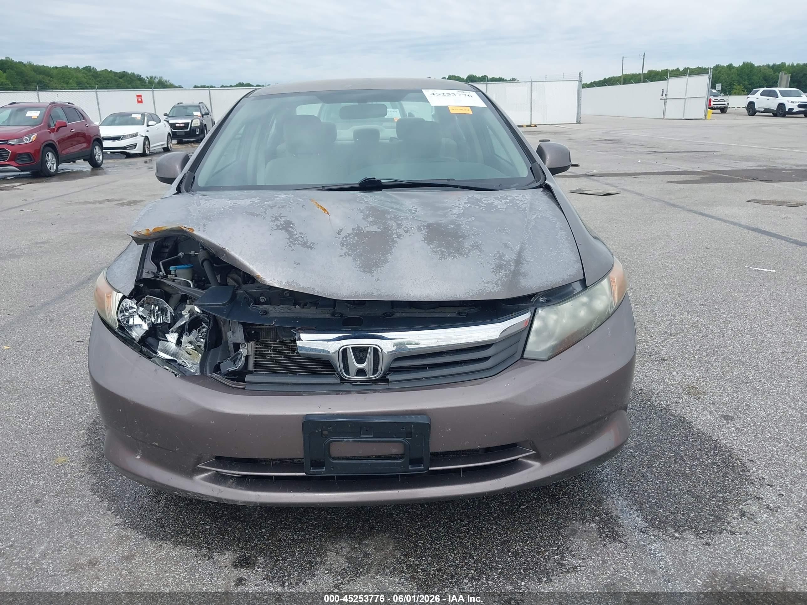 2012 Honda Civic Lx Gray vin: 2HGFB2F59CH559387