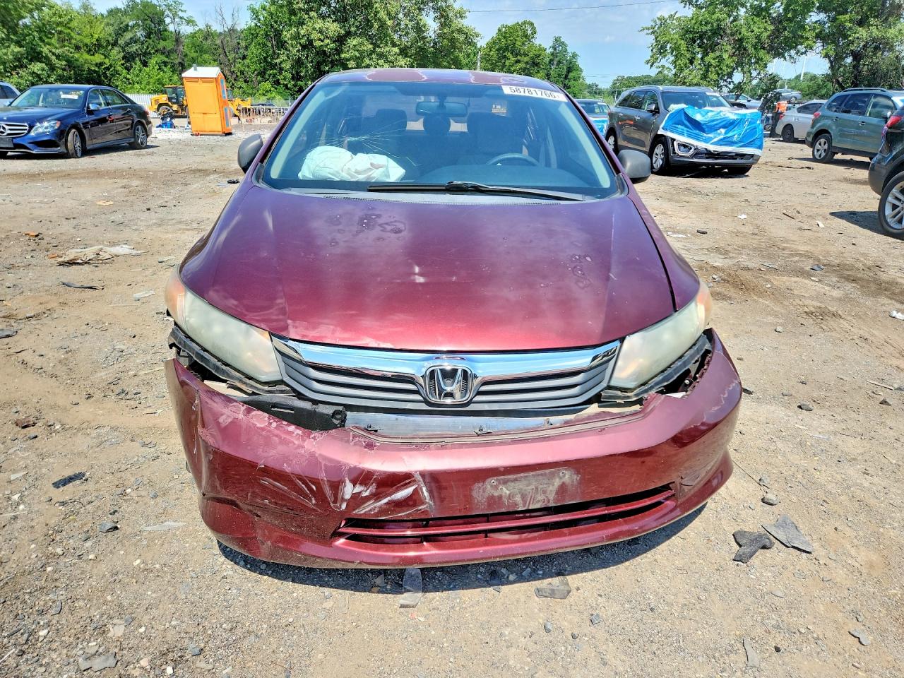 2012 Honda Civic Lx Red vin: 2HGFB2F59CH564962