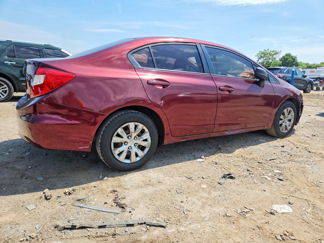 2012 Honda Civic Lx Red vin: 2HGFB2F59CH564962