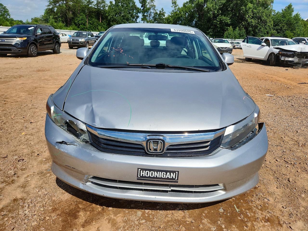 2012 Honda Civic Lx Silver vin: 2HGFB2F59CH566548