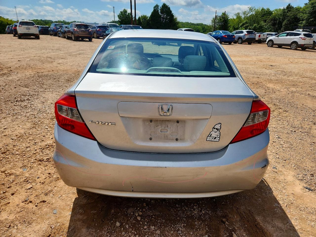 2012 Honda Civic Lx Silver vin: 2HGFB2F59CH566548