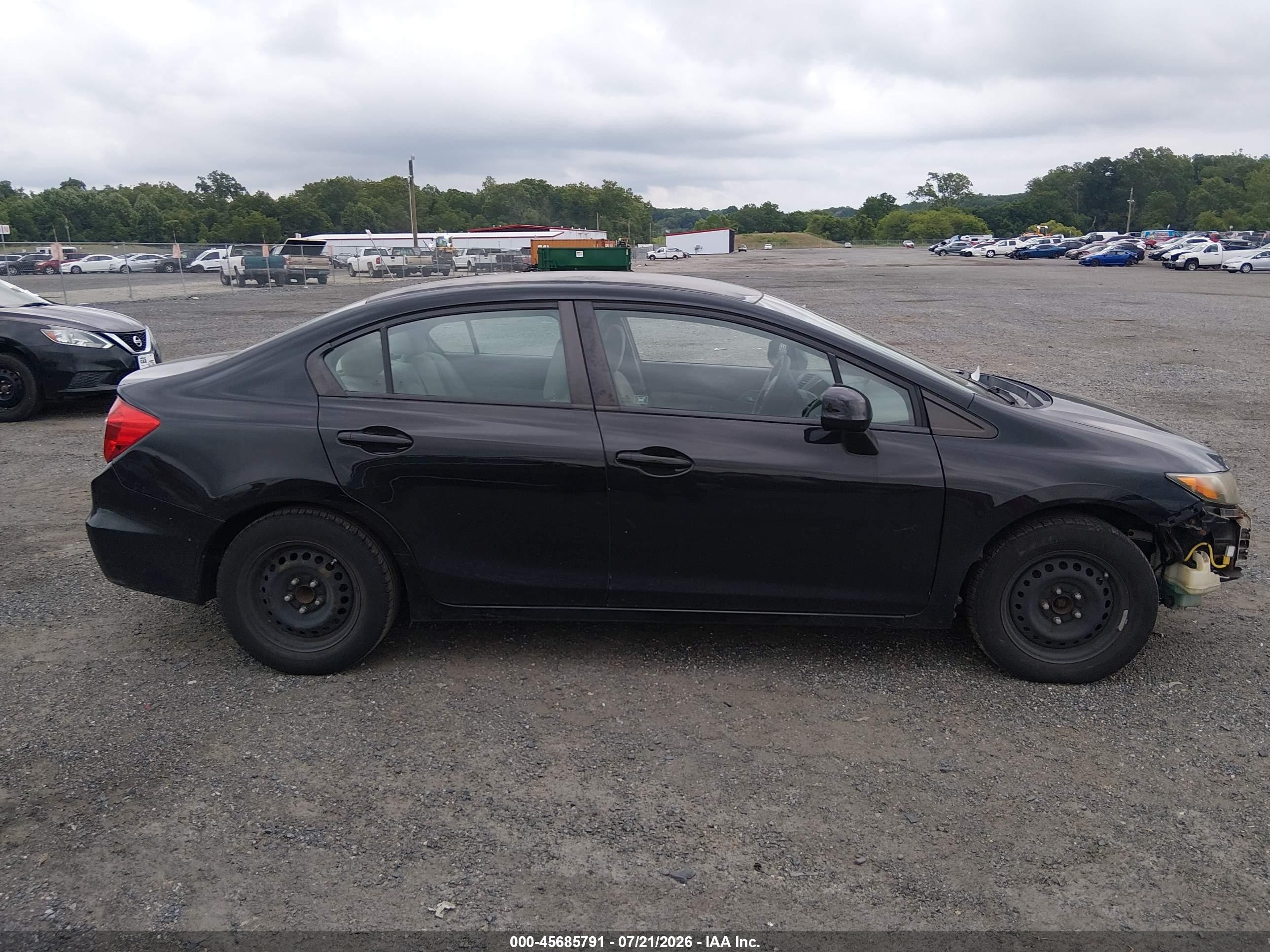 2012 Honda Civic Lx Black vin: 2HGFB2F59CH583317