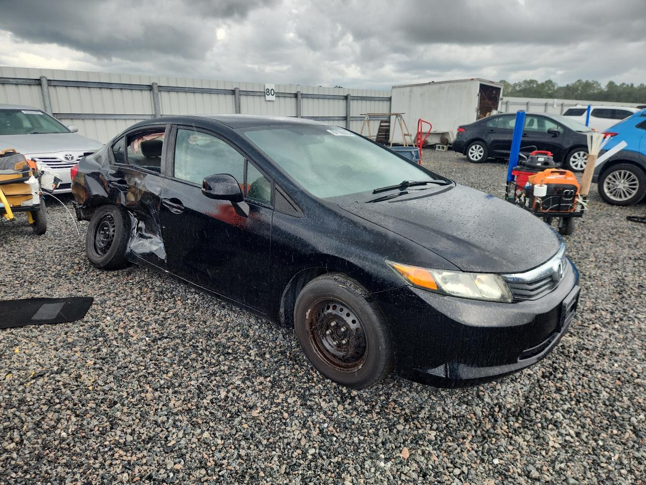 2012 Honda Civic Lx Black vin: 2HGFB2F59CH600794