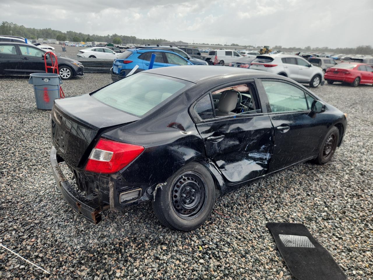 2012 Honda Civic Lx Black vin: 2HGFB2F59CH600794
