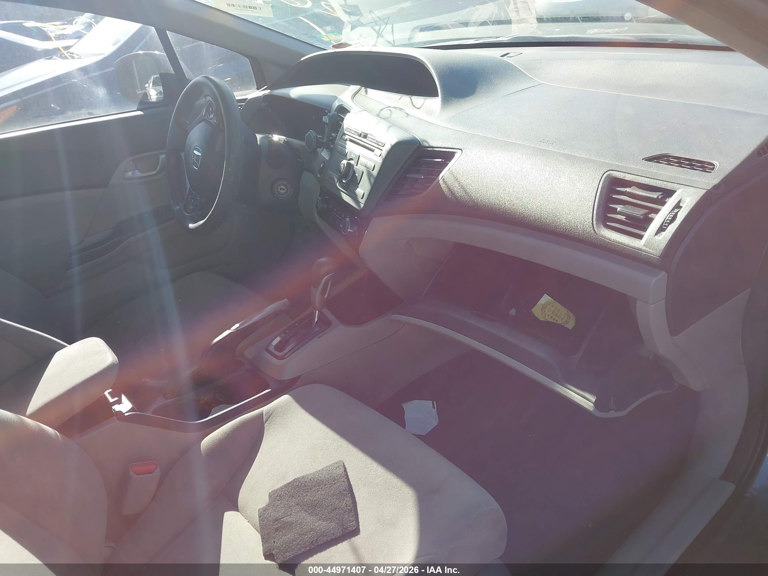 2012 Honda Civic Lx Gray vin: 2HGFB2F59CH601184