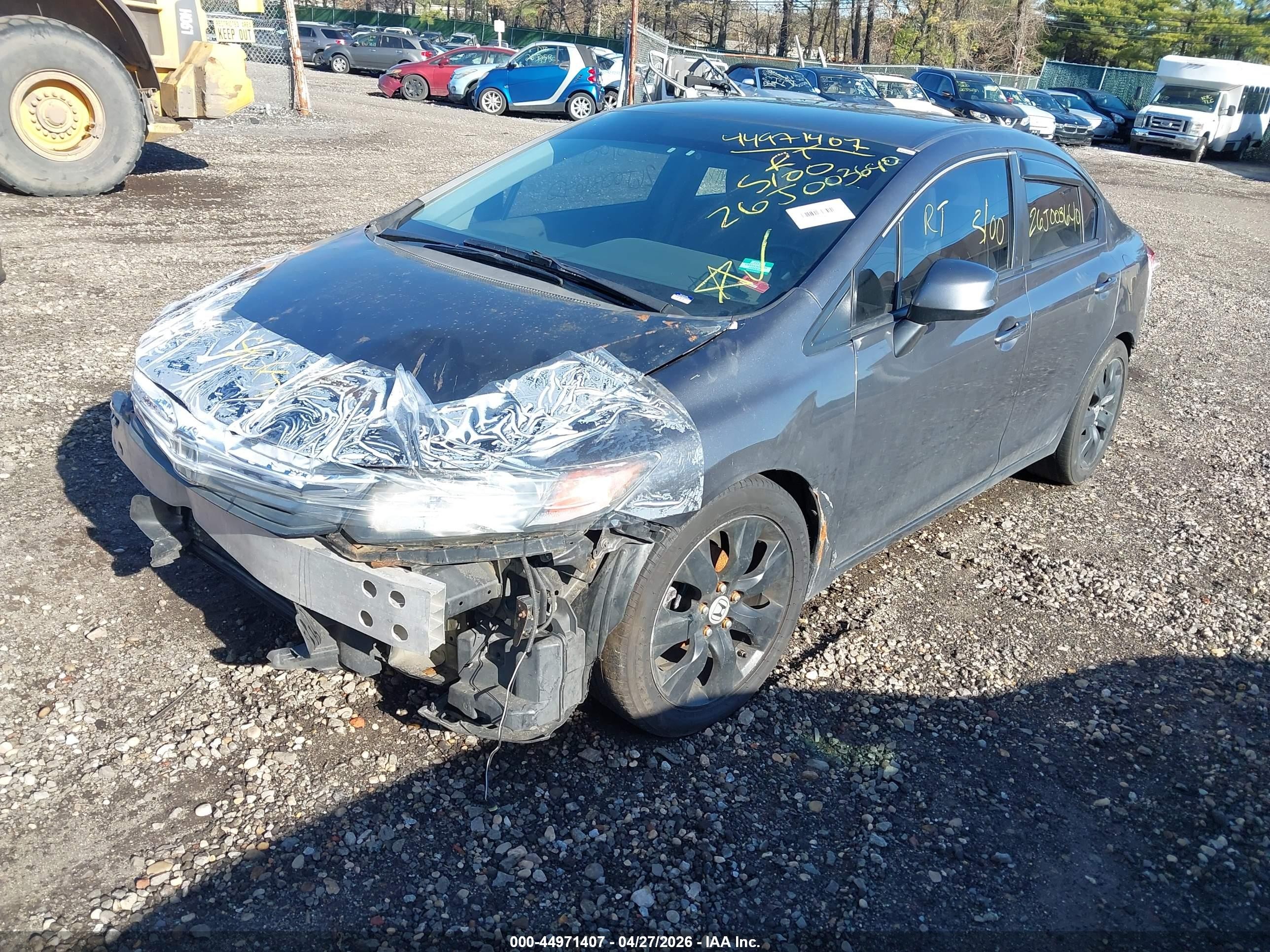 2012 Honda Civic Lx Gray vin: 2HGFB2F59CH601184