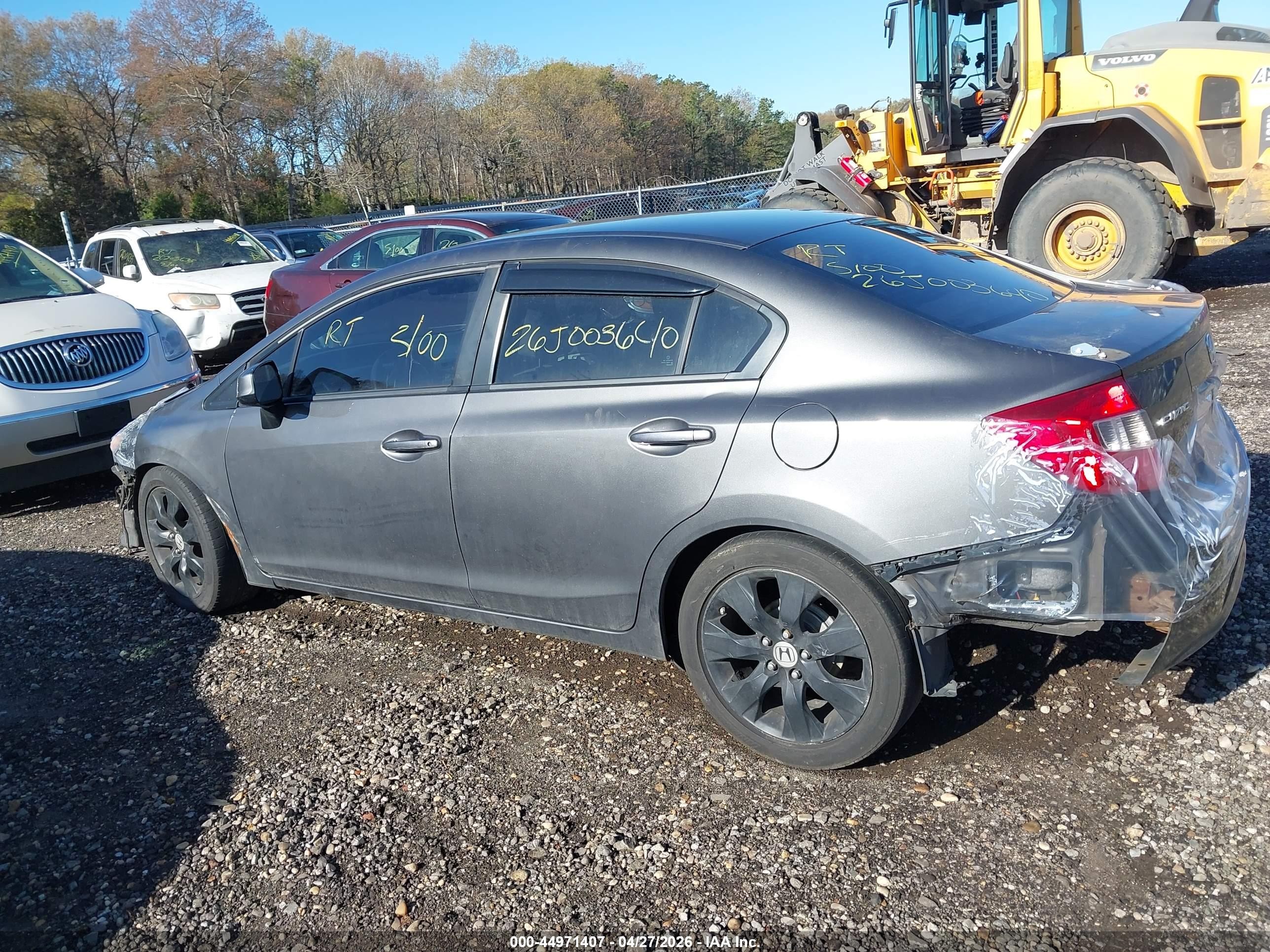2012 Honda Civic Lx Gray vin: 2HGFB2F59CH601184
