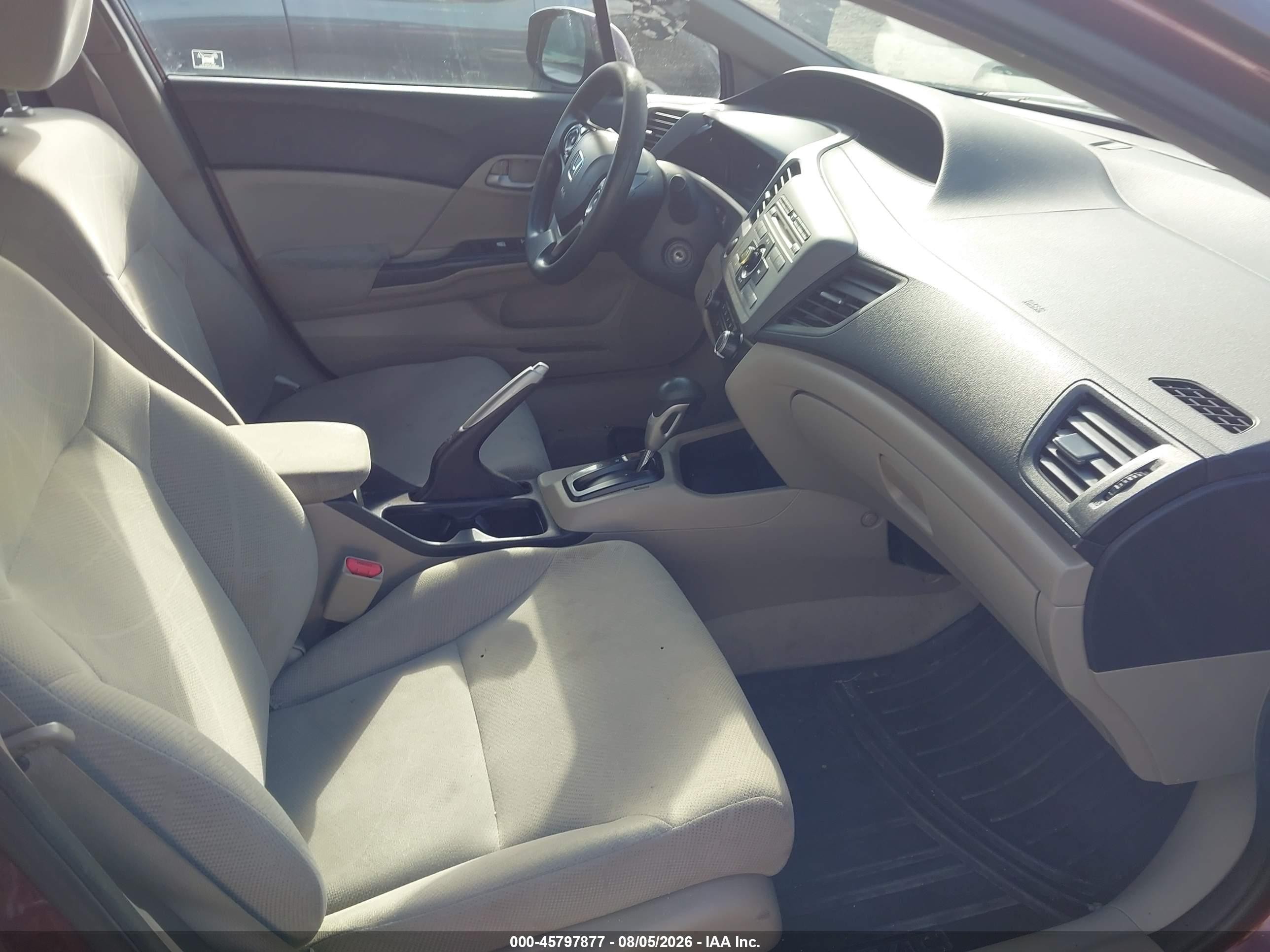 2012 Honda Civic Lx Red vin: 2HGFB2F59CH605798
