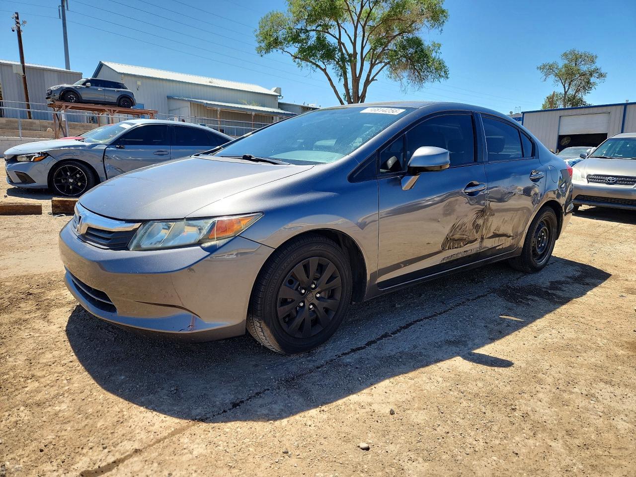 2012 Honda Civic Lx Gray vin: 2HGFB2F59CH606613