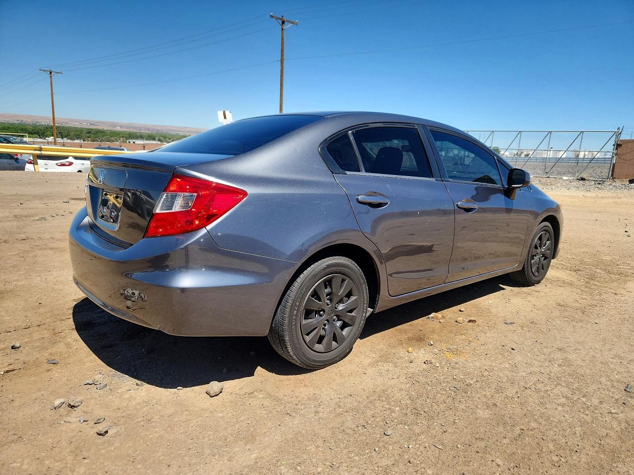 2012 Honda Civic Lx Gray vin: 2HGFB2F59CH606613