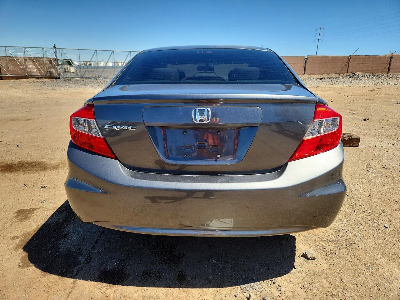2012 Honda Civic Lx Gray vin: 2HGFB2F59CH606613