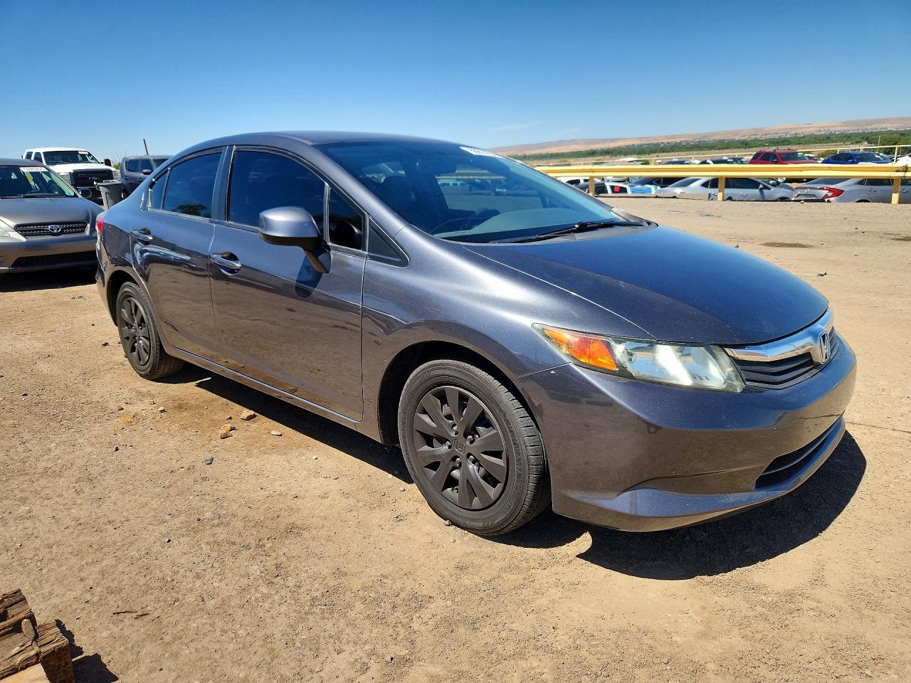 2012 Honda Civic Lx Gray vin: 2HGFB2F59CH606613