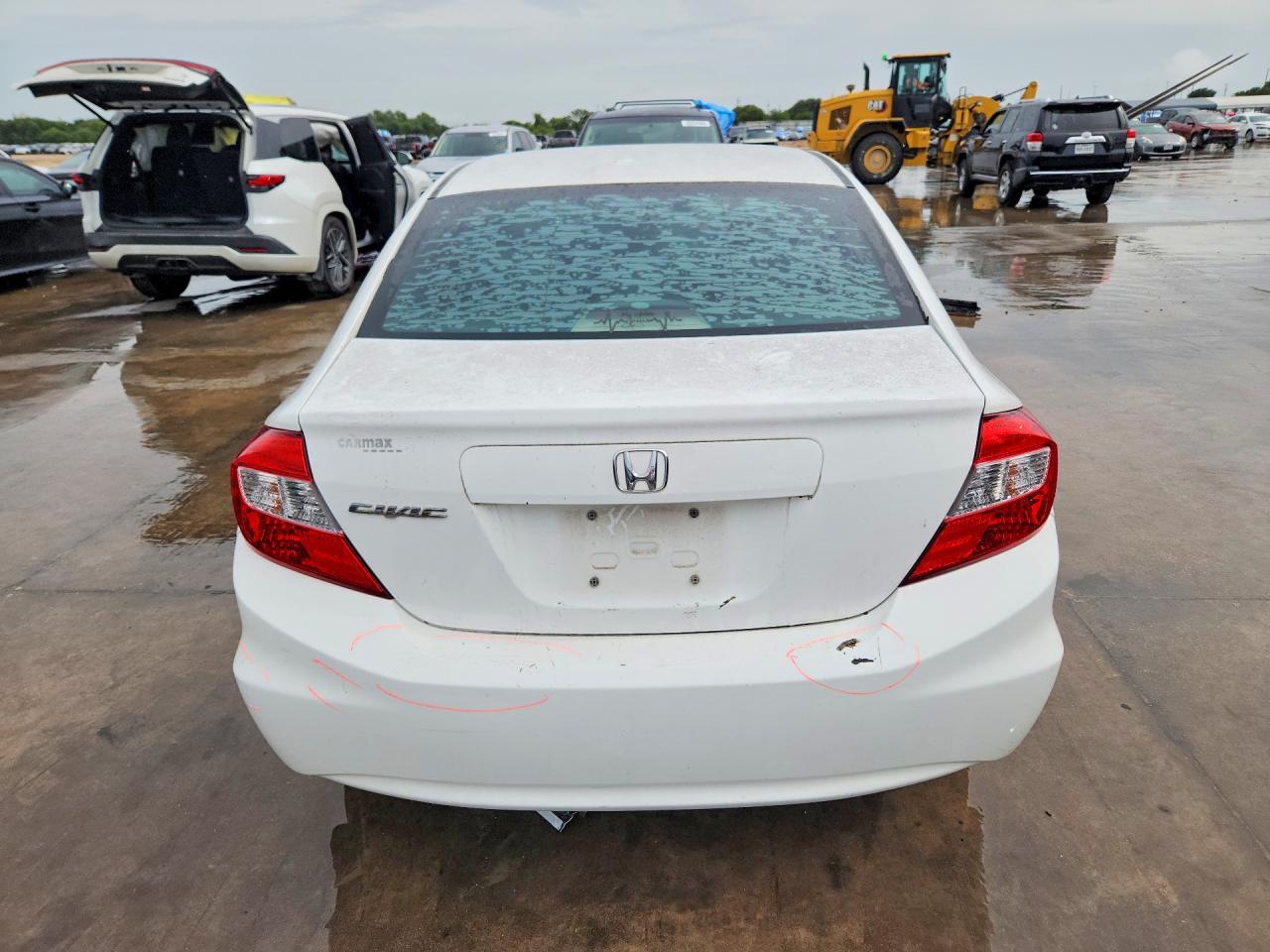2012 Honda Civic Lx White vin: 2HGFB2F59CH607471