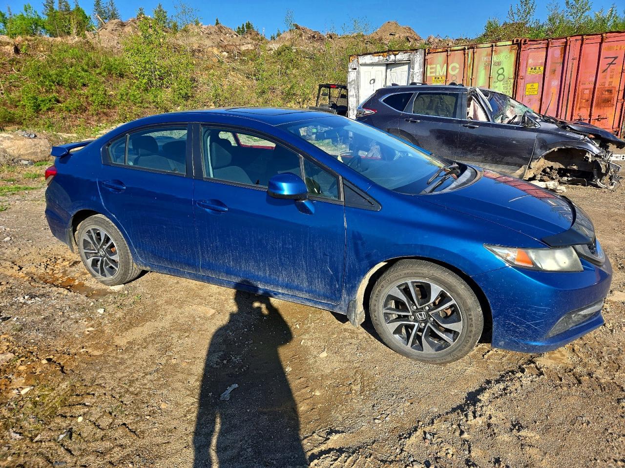 2013 Honda Civic Lx Blue vin: 2HGFB2F59DH016963