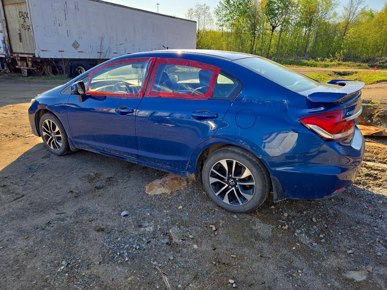 2013 Honda Civic Lx Blue vin: 2HGFB2F59DH016963