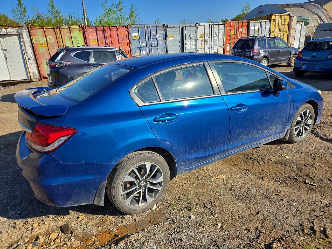2013 Honda Civic Lx Blue vin: 2HGFB2F59DH016963