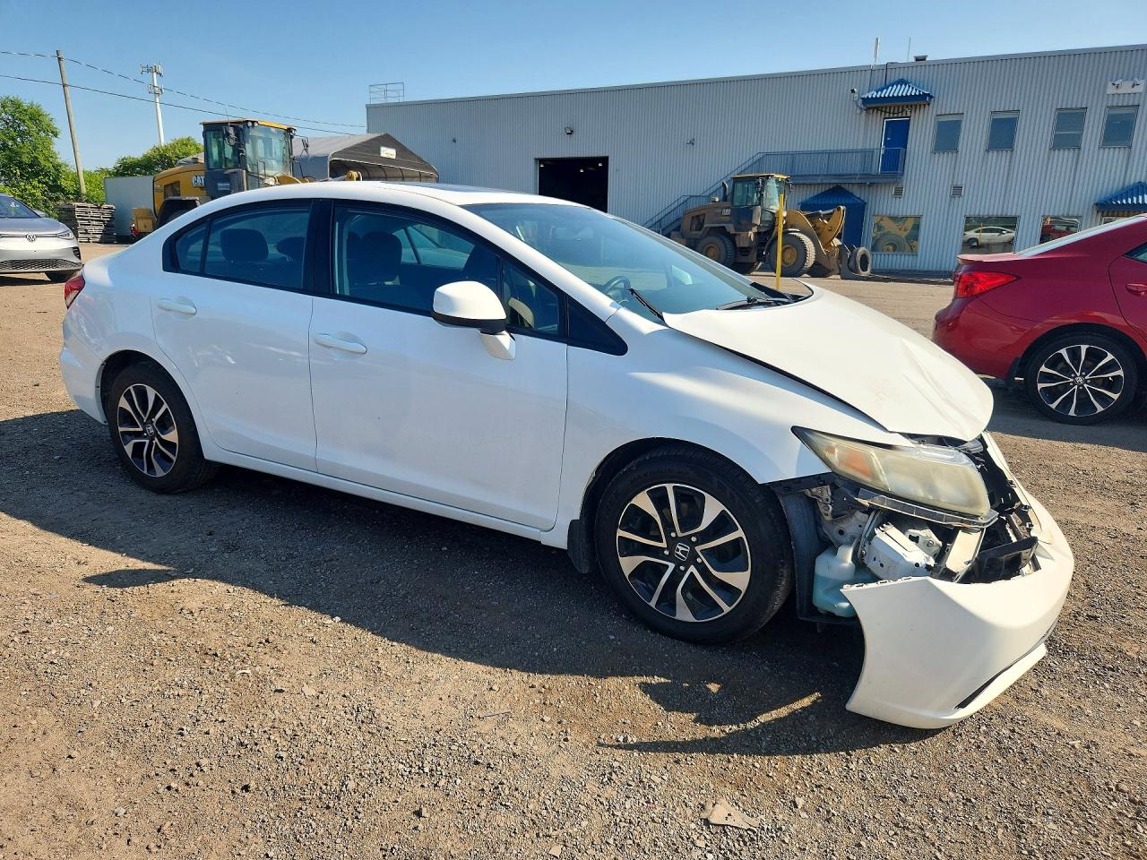 2013 Honda Civic Lx White vin: 2HGFB2F59DH018020