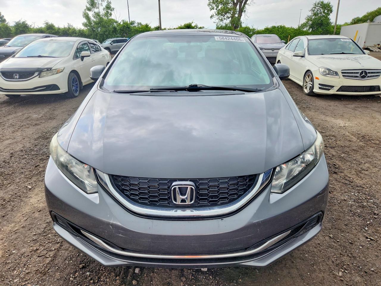2013 Honda Civic Lx Gray vin: 2HGFB2F59DH023489