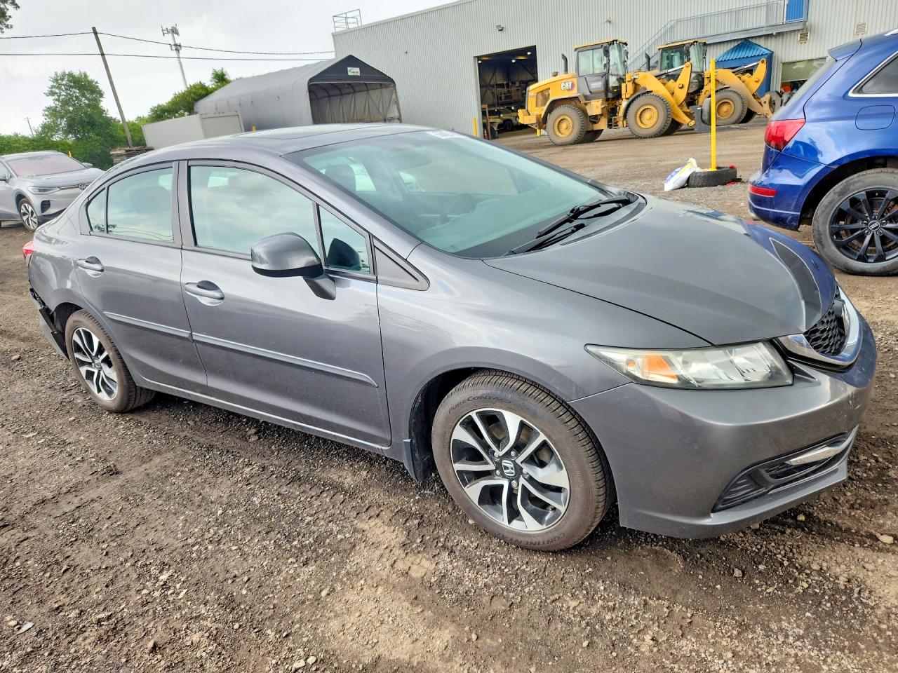 2013 Honda Civic Lx Gray vin: 2HGFB2F59DH023489