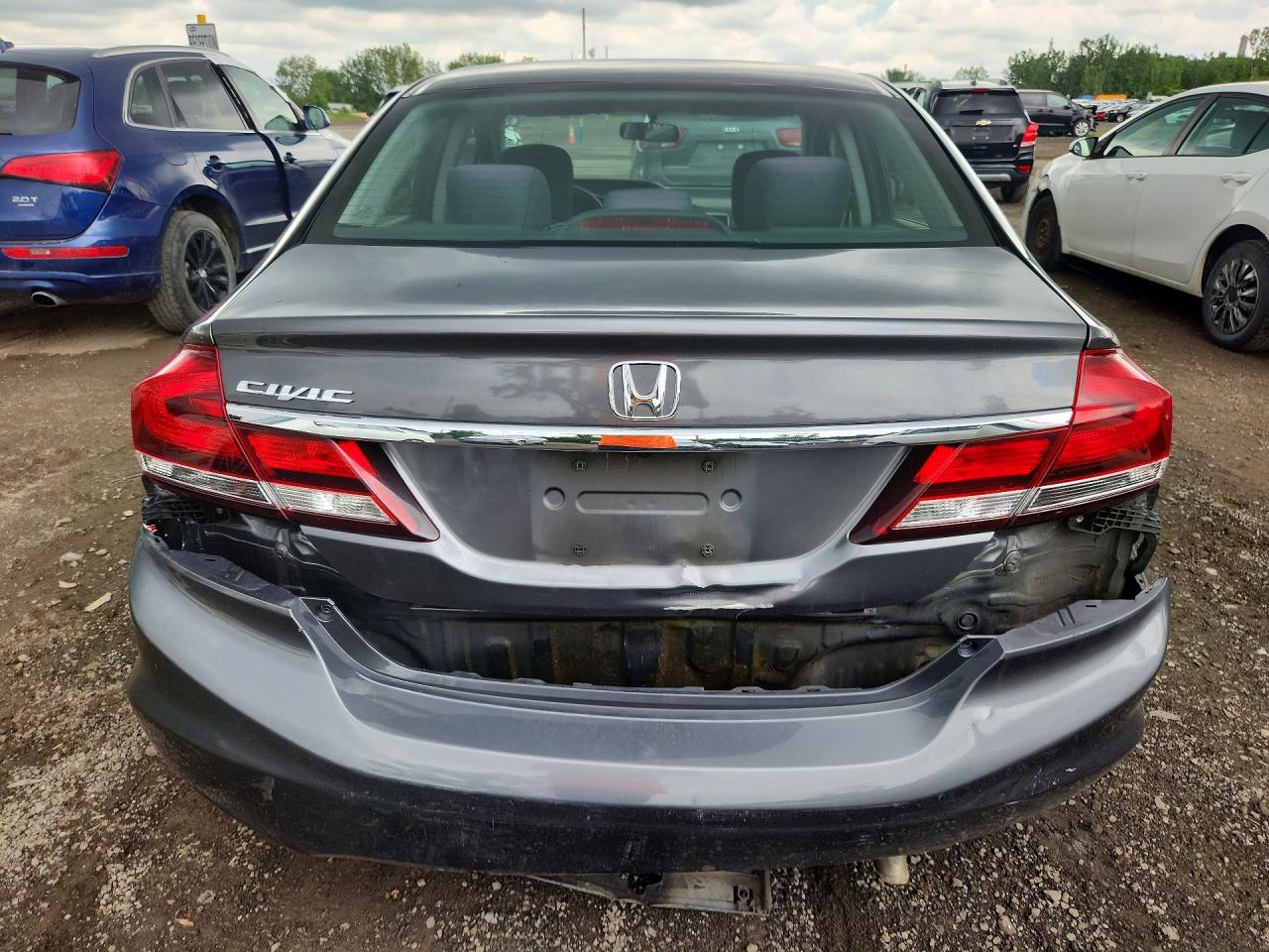 2013 Honda Civic Lx Gray vin: 2HGFB2F59DH023489