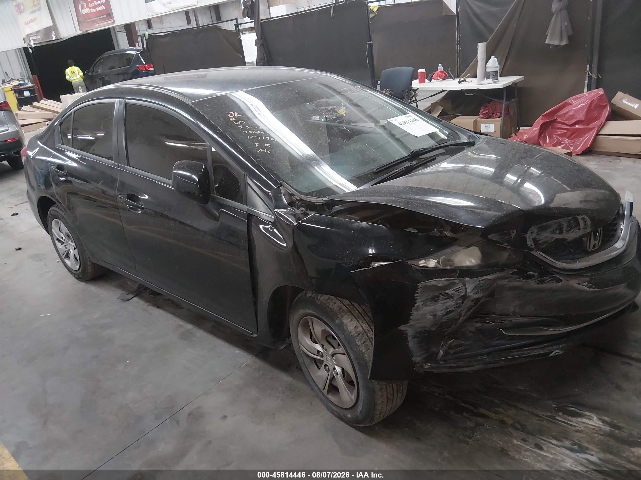 2013 Honda Civic Lx Black vin: 2HGFB2F59DH301632