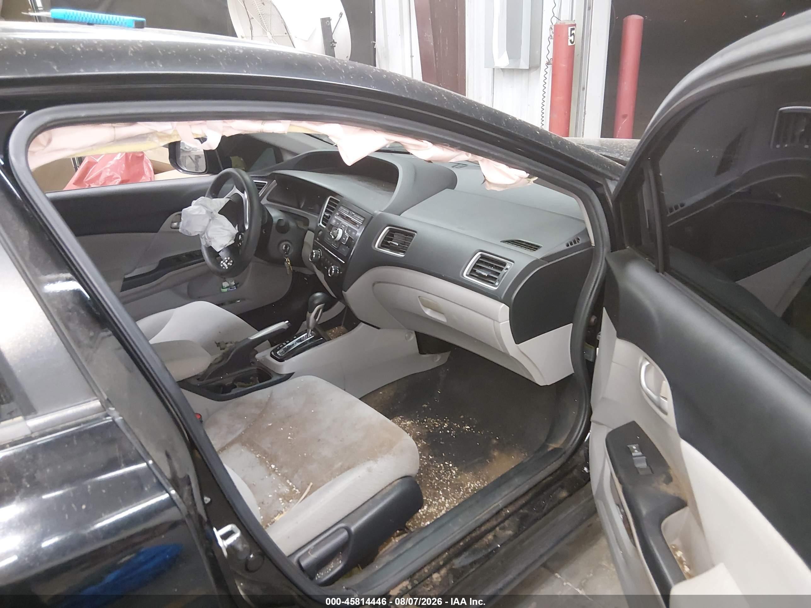 2013 Honda Civic Lx Black vin: 2HGFB2F59DH301632