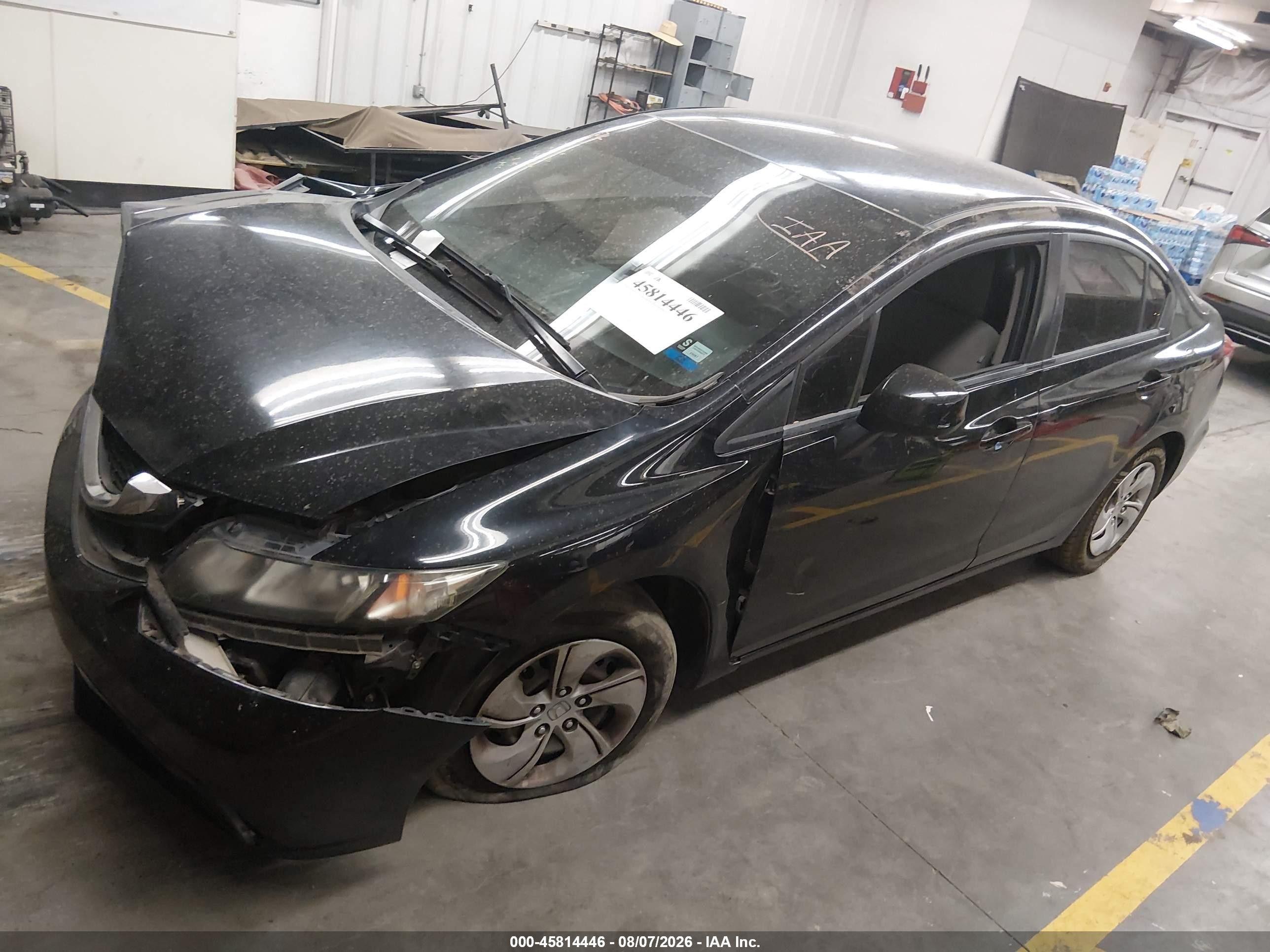 2013 Honda Civic Lx Black vin: 2HGFB2F59DH301632