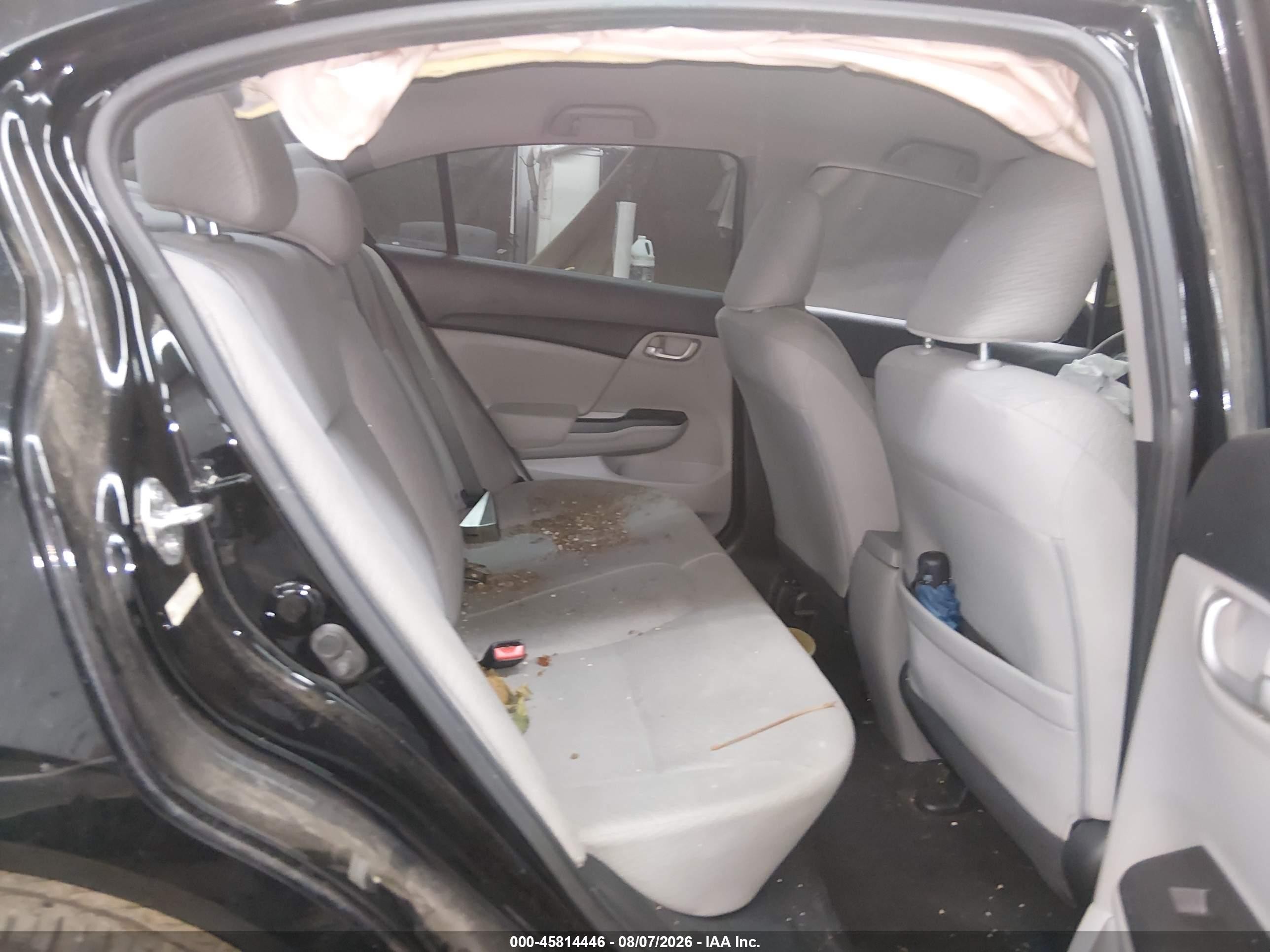 2013 Honda Civic Lx Black vin: 2HGFB2F59DH301632