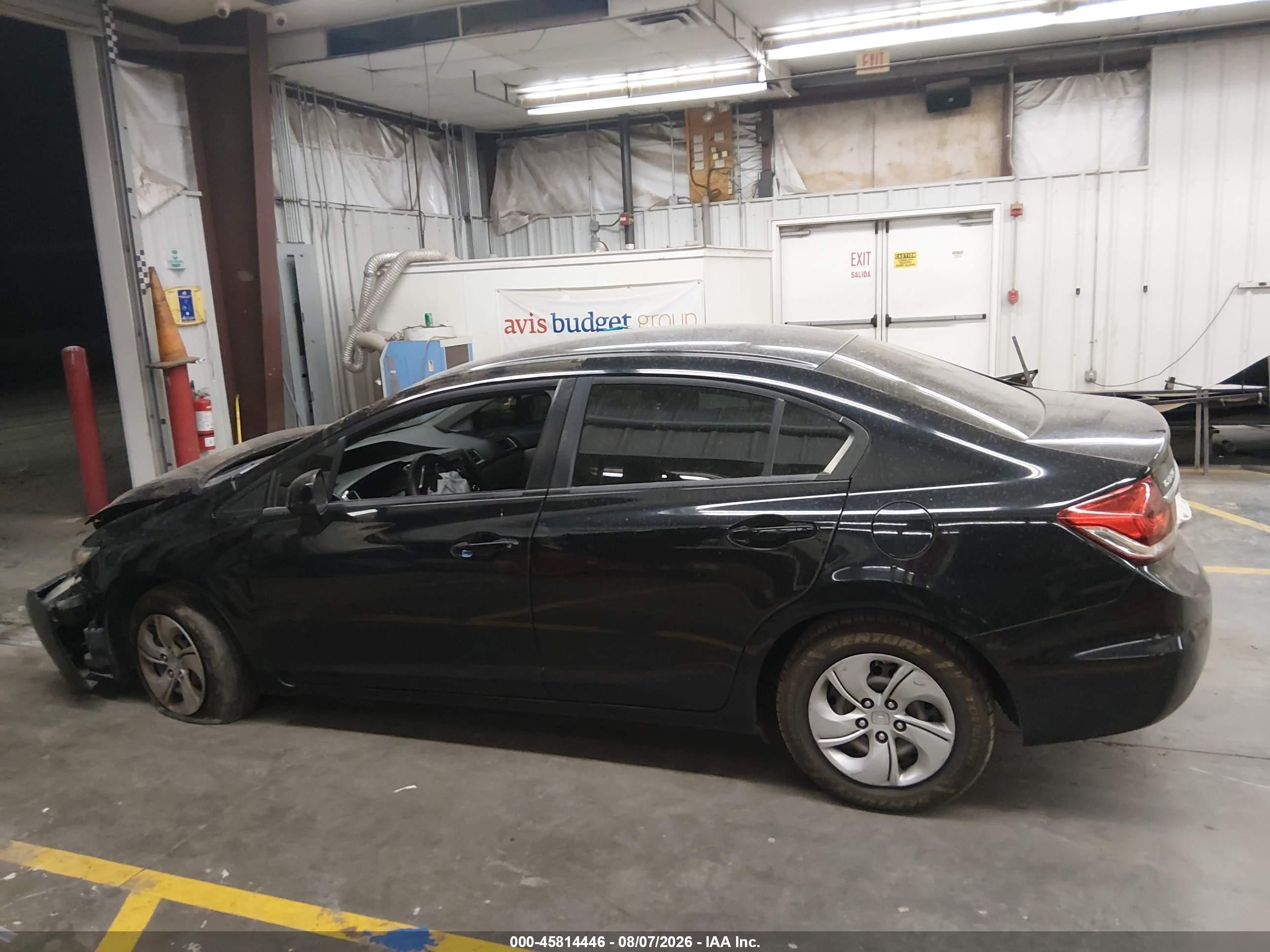 2013 Honda Civic Lx Black vin: 2HGFB2F59DH301632