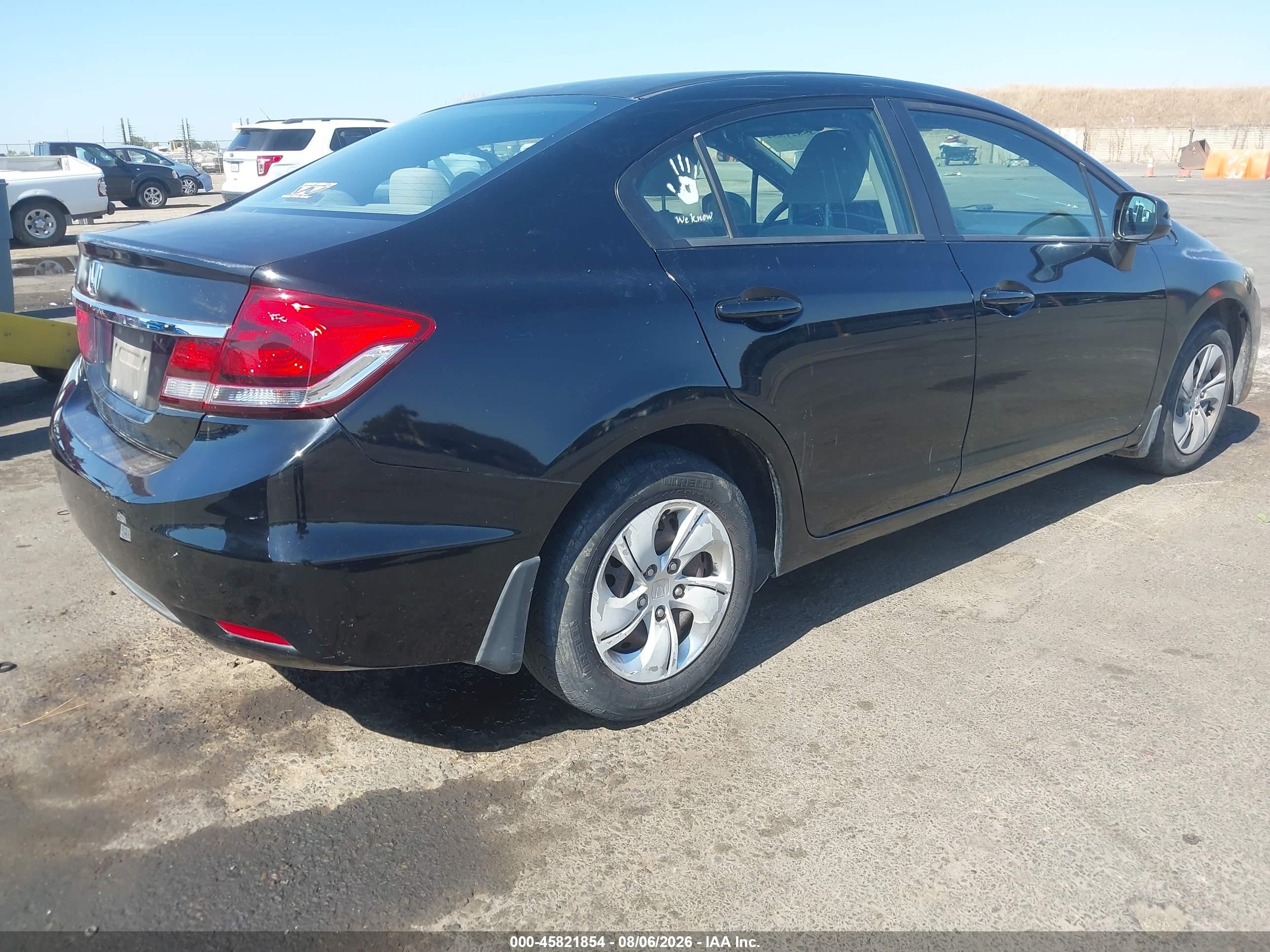 2013 Honda Civic Lx Black vin: 2HGFB2F59DH503676
