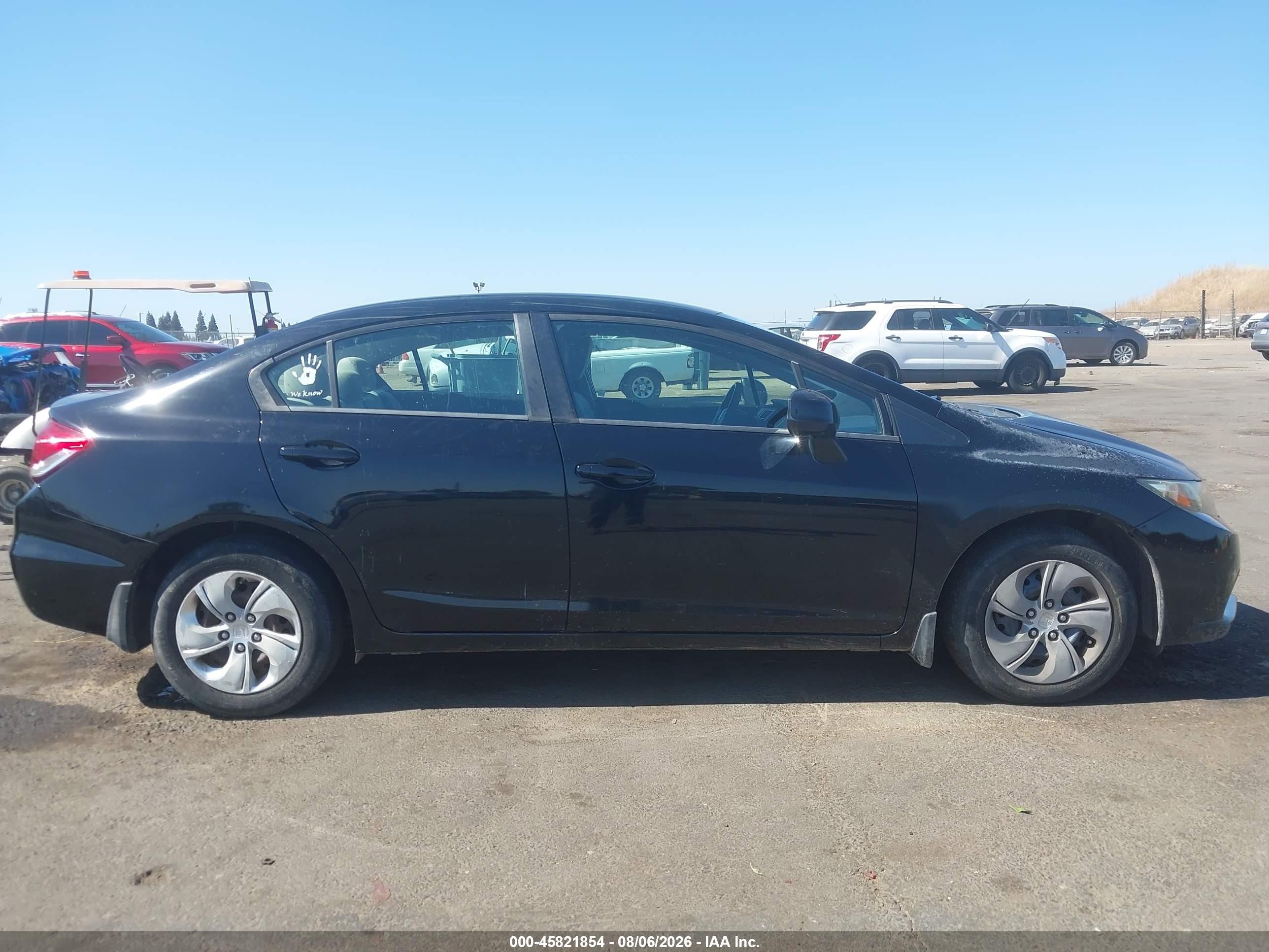 2013 Honda Civic Lx Black vin: 2HGFB2F59DH503676