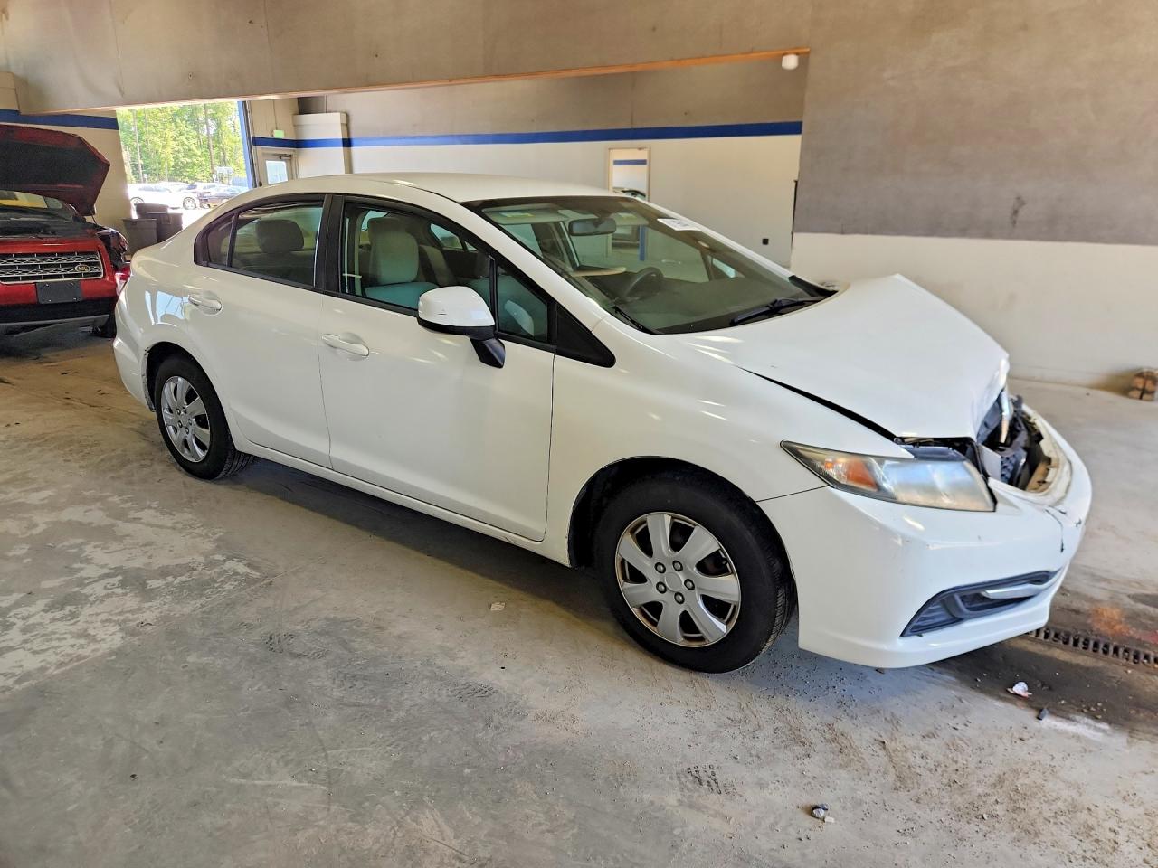 2013 Honda Civic Lx White vin: 2HGFB2F59DH521370
