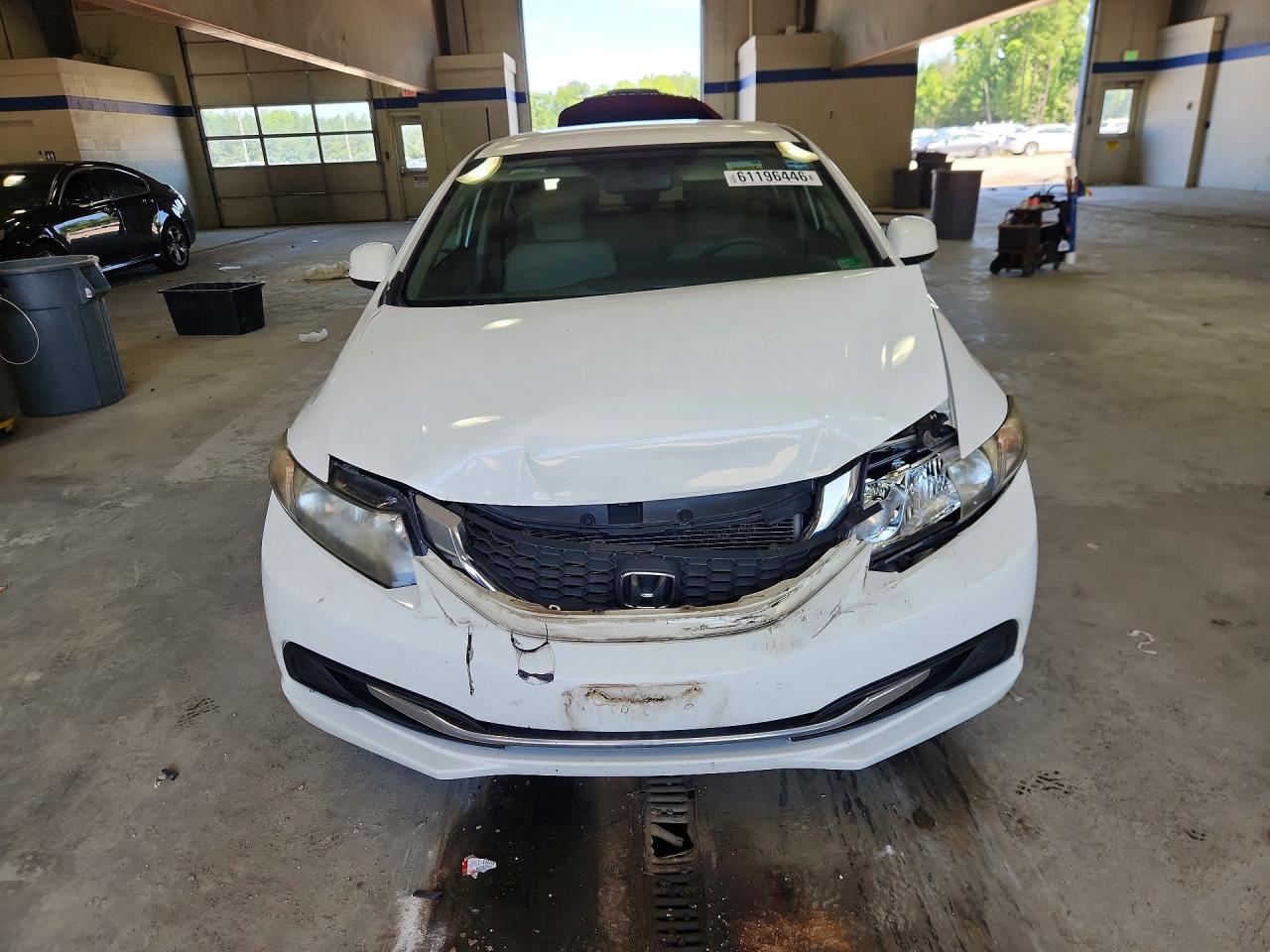 2013 Honda Civic Lx White vin: 2HGFB2F59DH521370