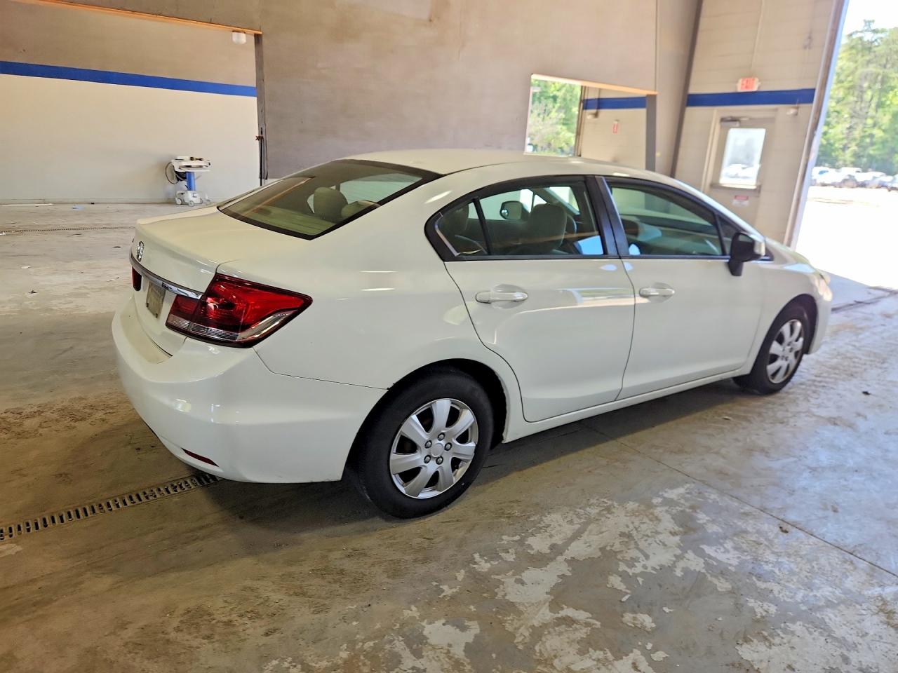 2013 Honda Civic Lx White vin: 2HGFB2F59DH521370