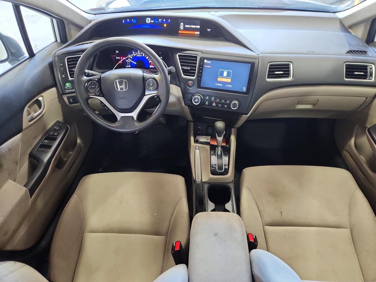 2013 Honda Civic Lx White vin: 2HGFB2F59DH521370