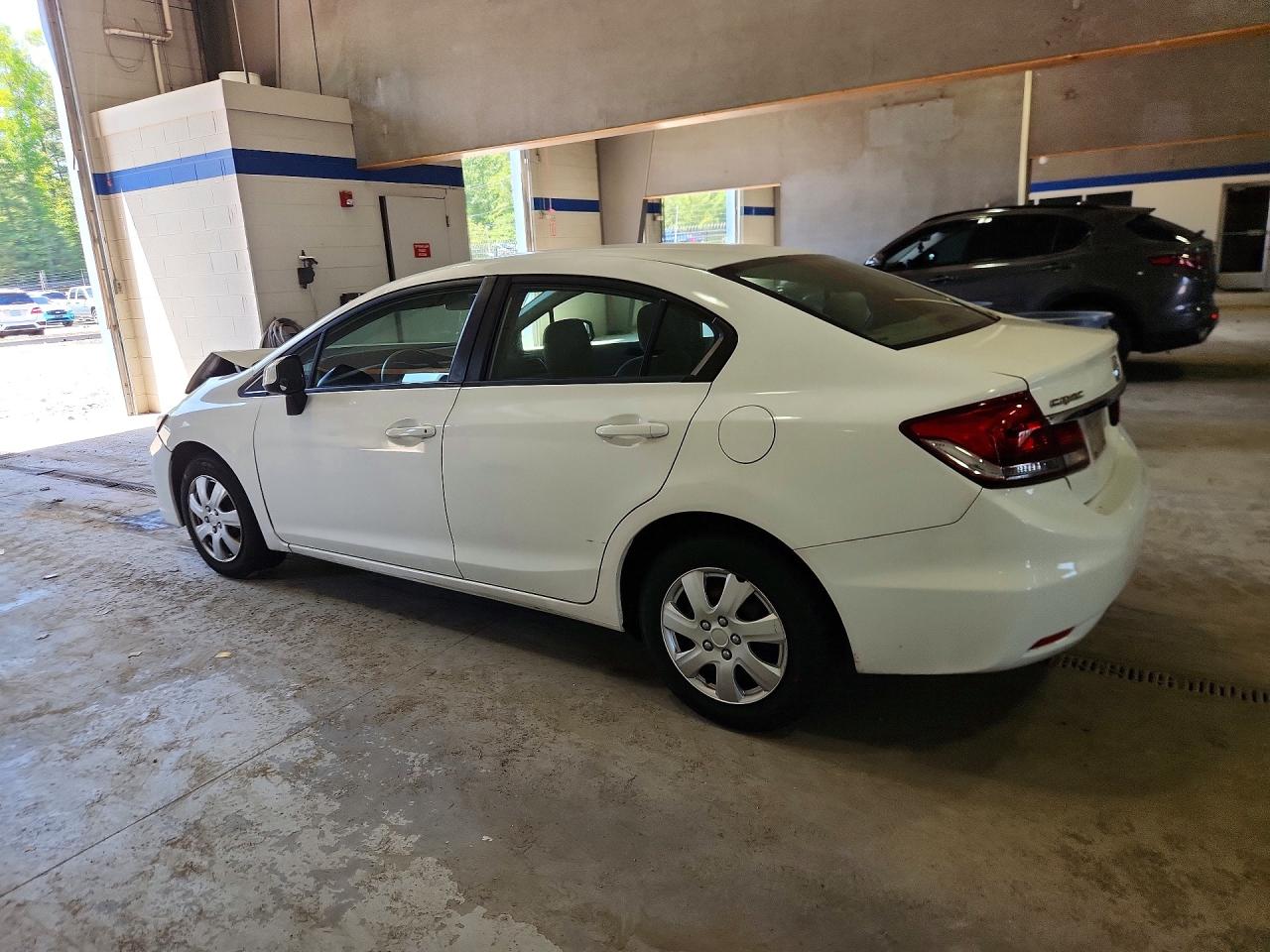 2013 Honda Civic Lx White vin: 2HGFB2F59DH521370